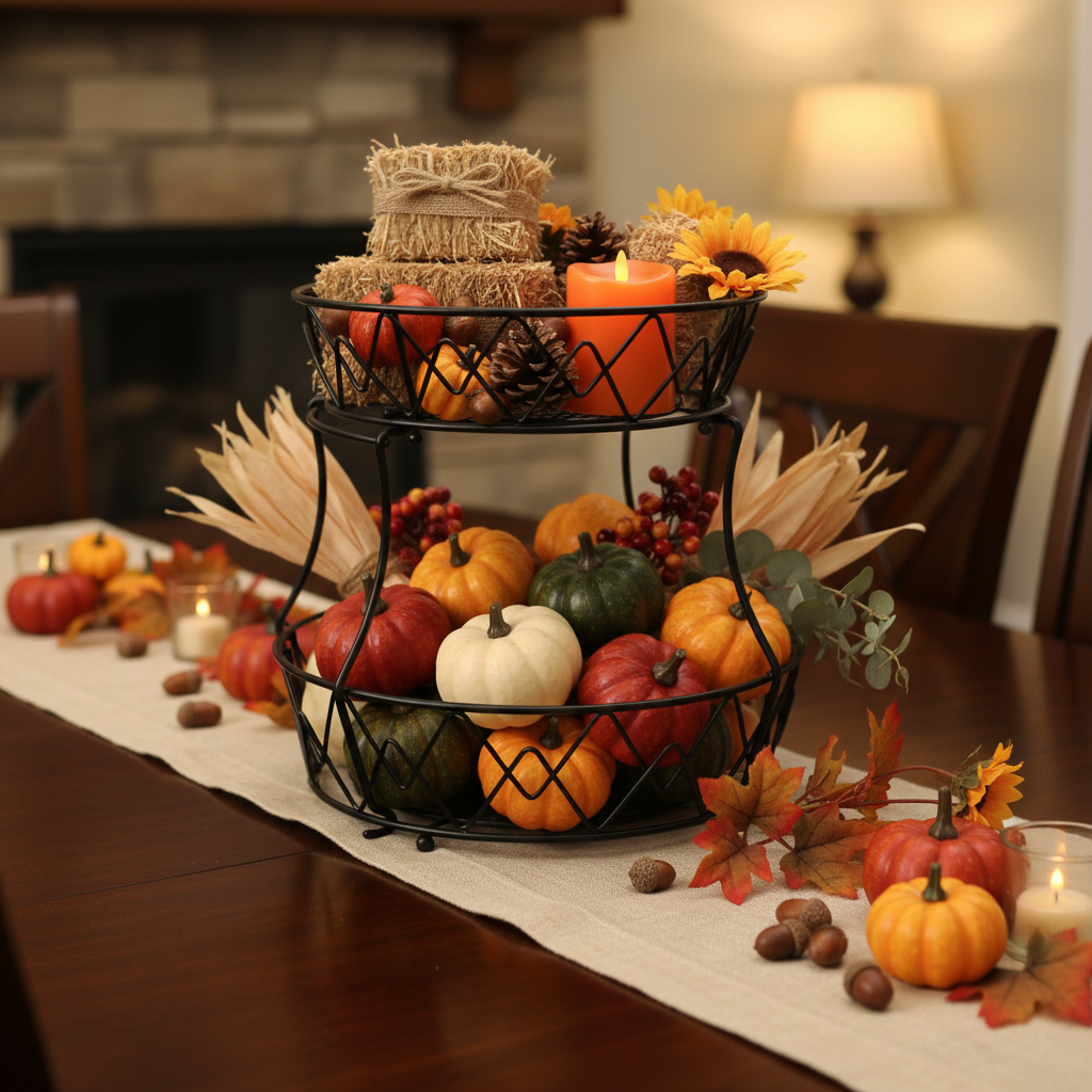 kosz-metalowy-czarny-dwupoziomowy-dekoracje