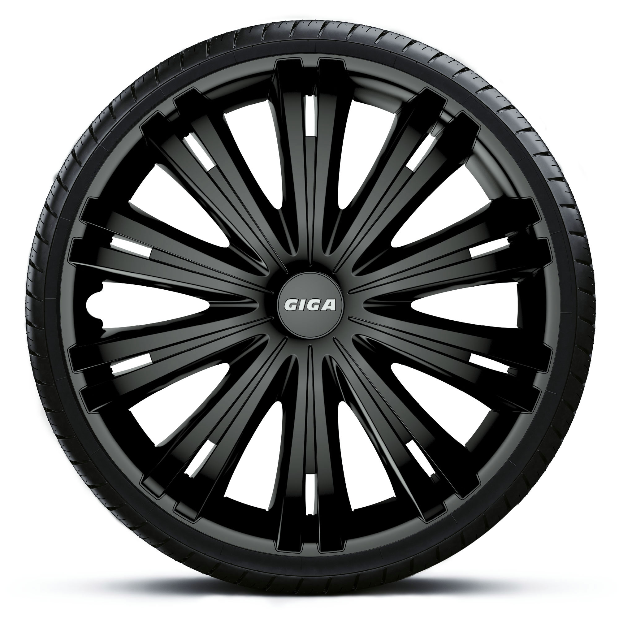 4x Kołpaki 14 GIGA BLACK CZARNE TUNING