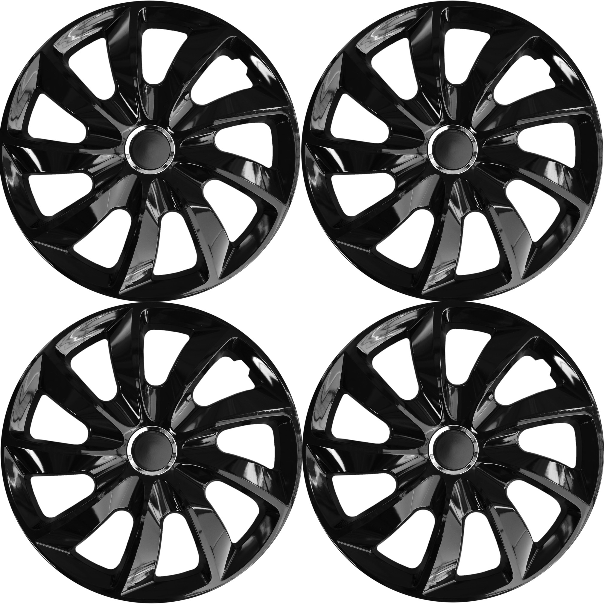 4x Kołpaki 17 cali NRM LAKIEROWANE STIG CZARNE TUNING