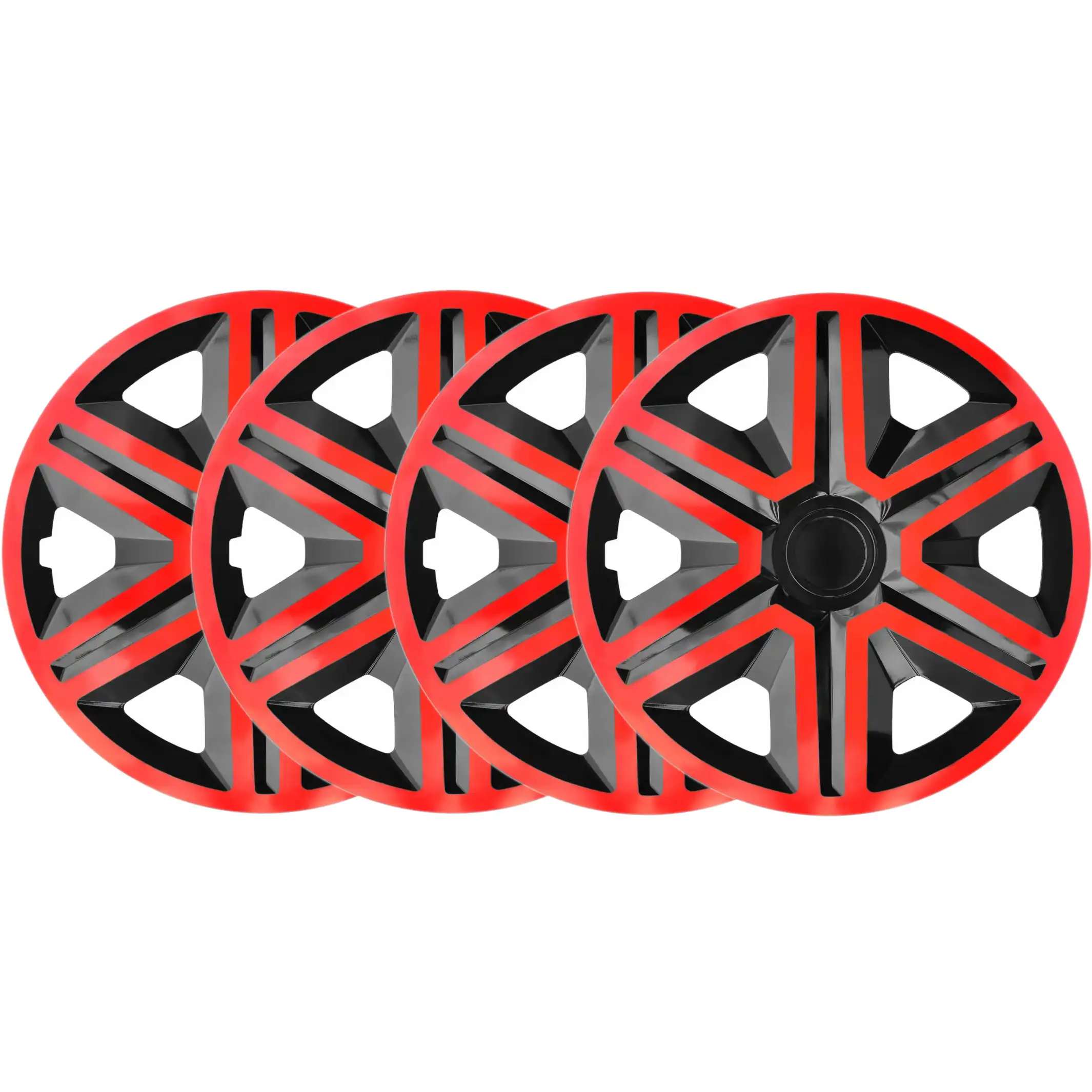 4x Kołpaki 16 NRM ACTION CZARNO CZERWONE TUNING