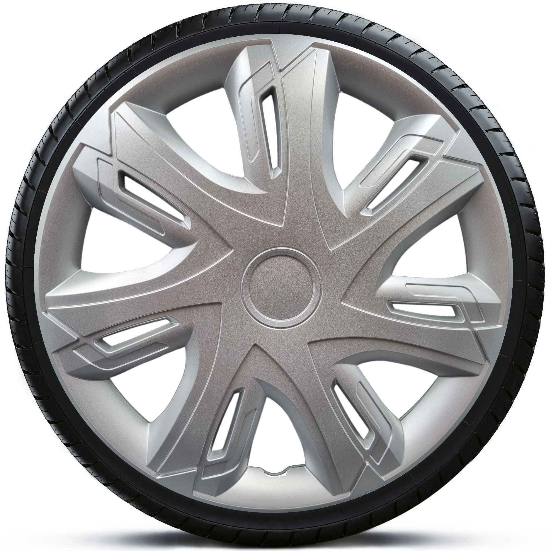 4x Kołpaki 14 N-POWER SREBRNE TUNING