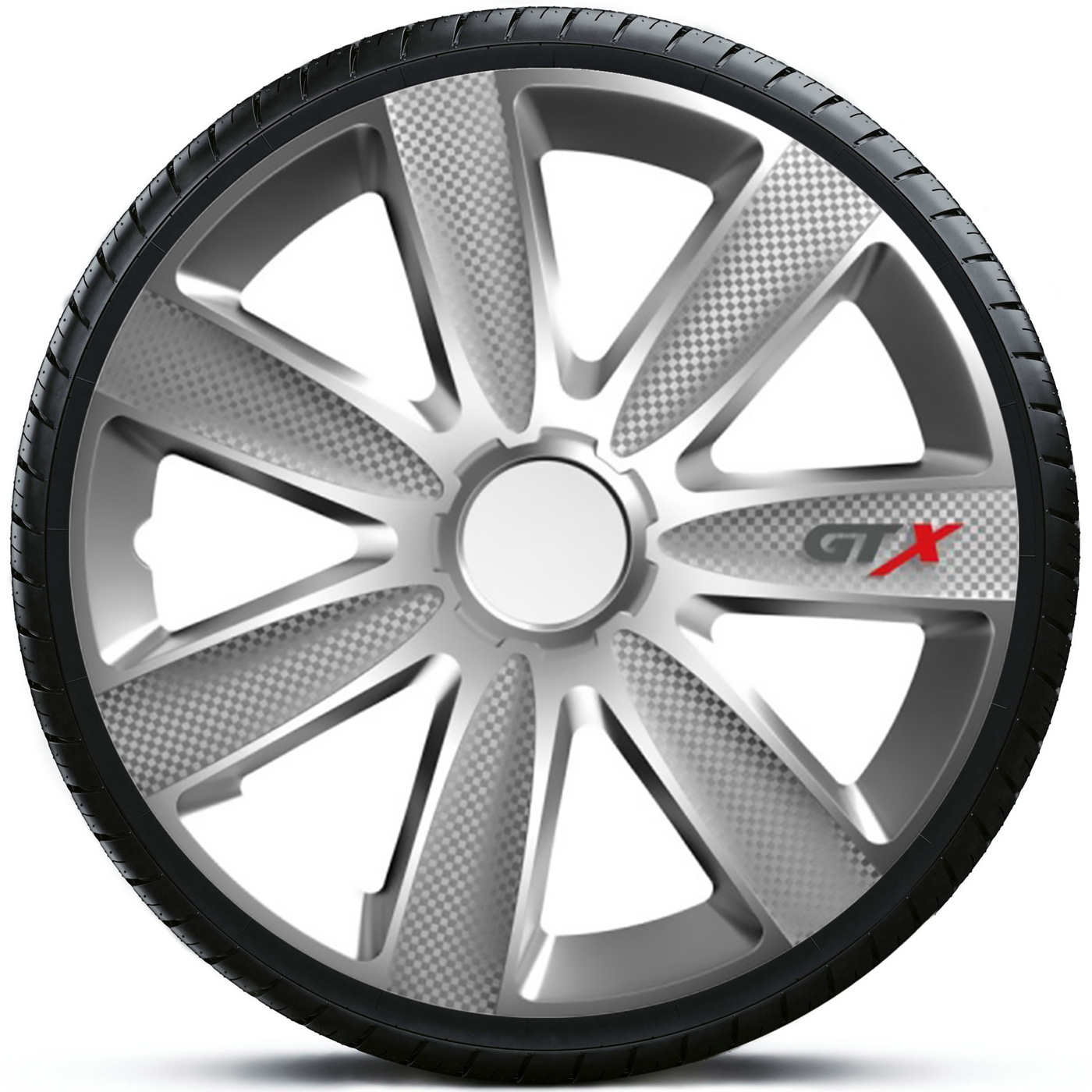 Kołpak 16 cali uniwersalny VERSACO GTX Carbon Srebrny