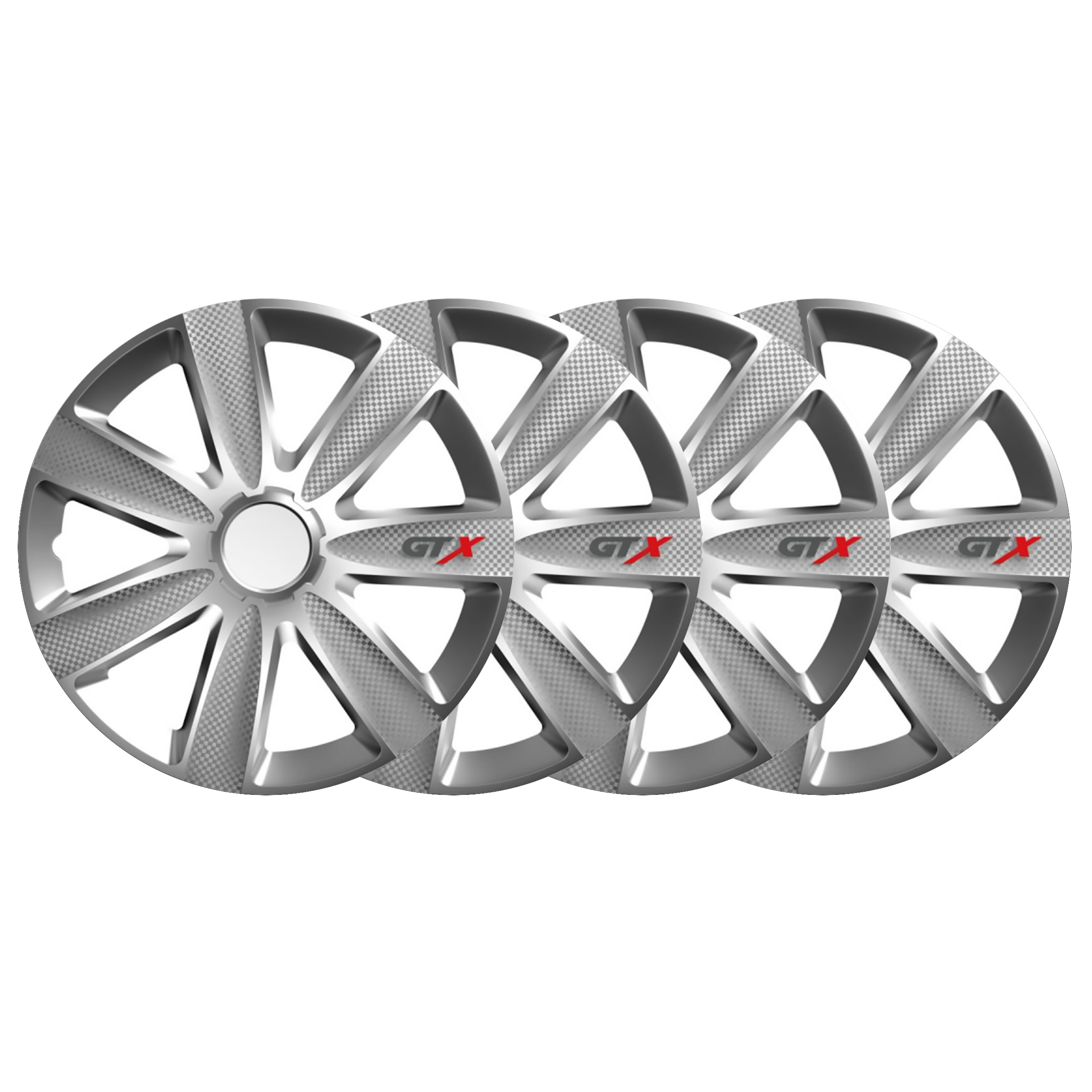 4x Kołpak 17 cali uniwersalny VERSACO GTX Carbon Srebrny