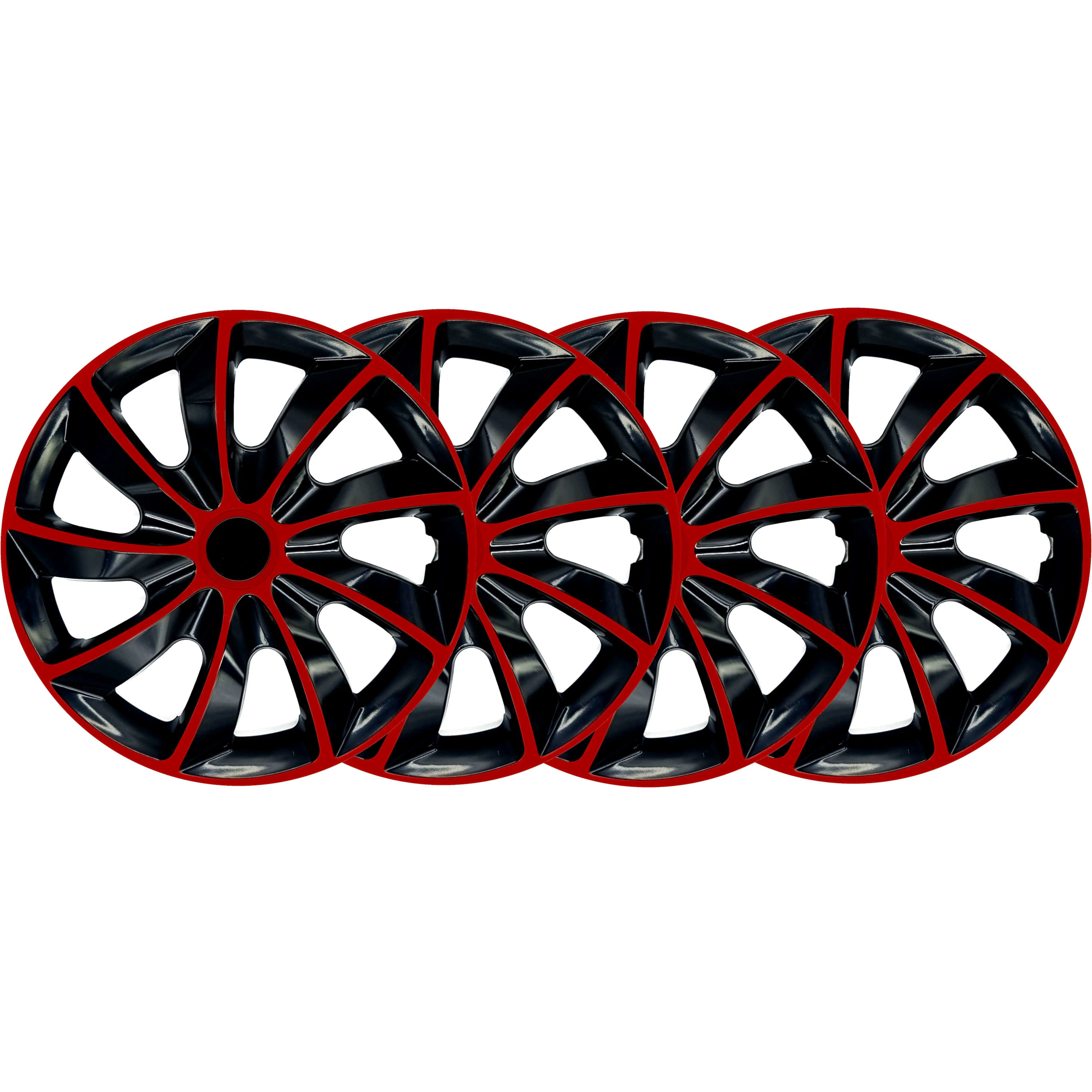 4x Kołpaki 14 NRM QUAD BICOLOR RED BLACK TUNING