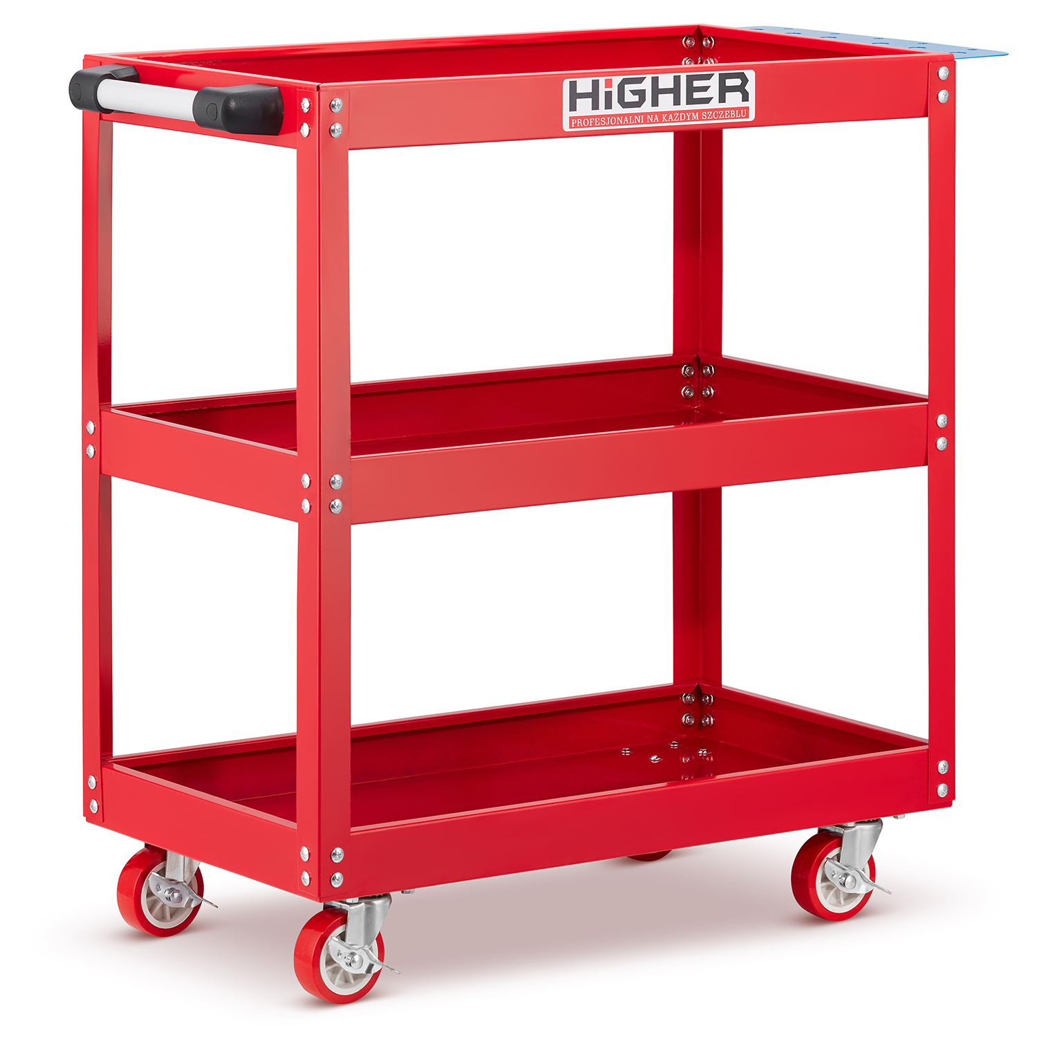 Wózek warsztatowy narzędziowy półki HIGHER kółka