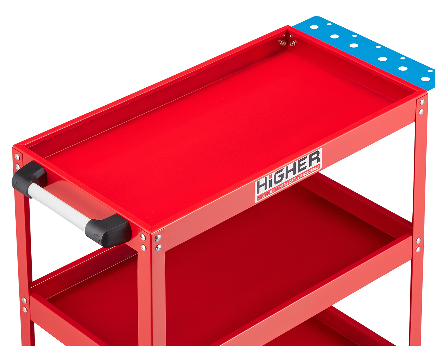 Wózek warsztatowy narzędziowy półki HIGHER kółka