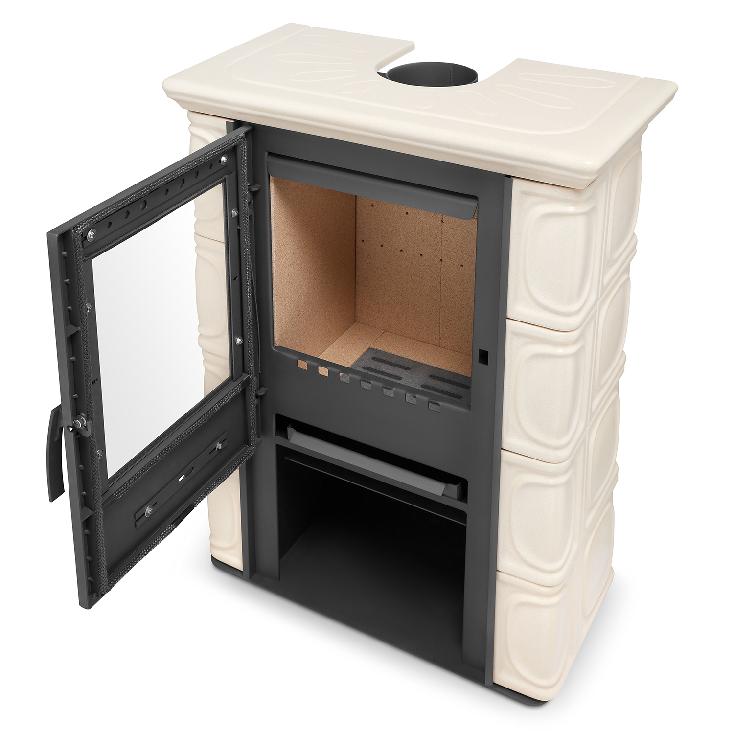 PIEC KAFLOWY kominek koza stalowy wkład ELDUR OLIVE