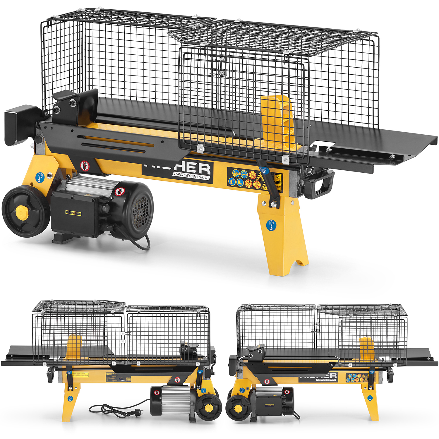 Łuparka hydrauliczna do drewna pozioma 10 ton HIGHER rębak na drewno