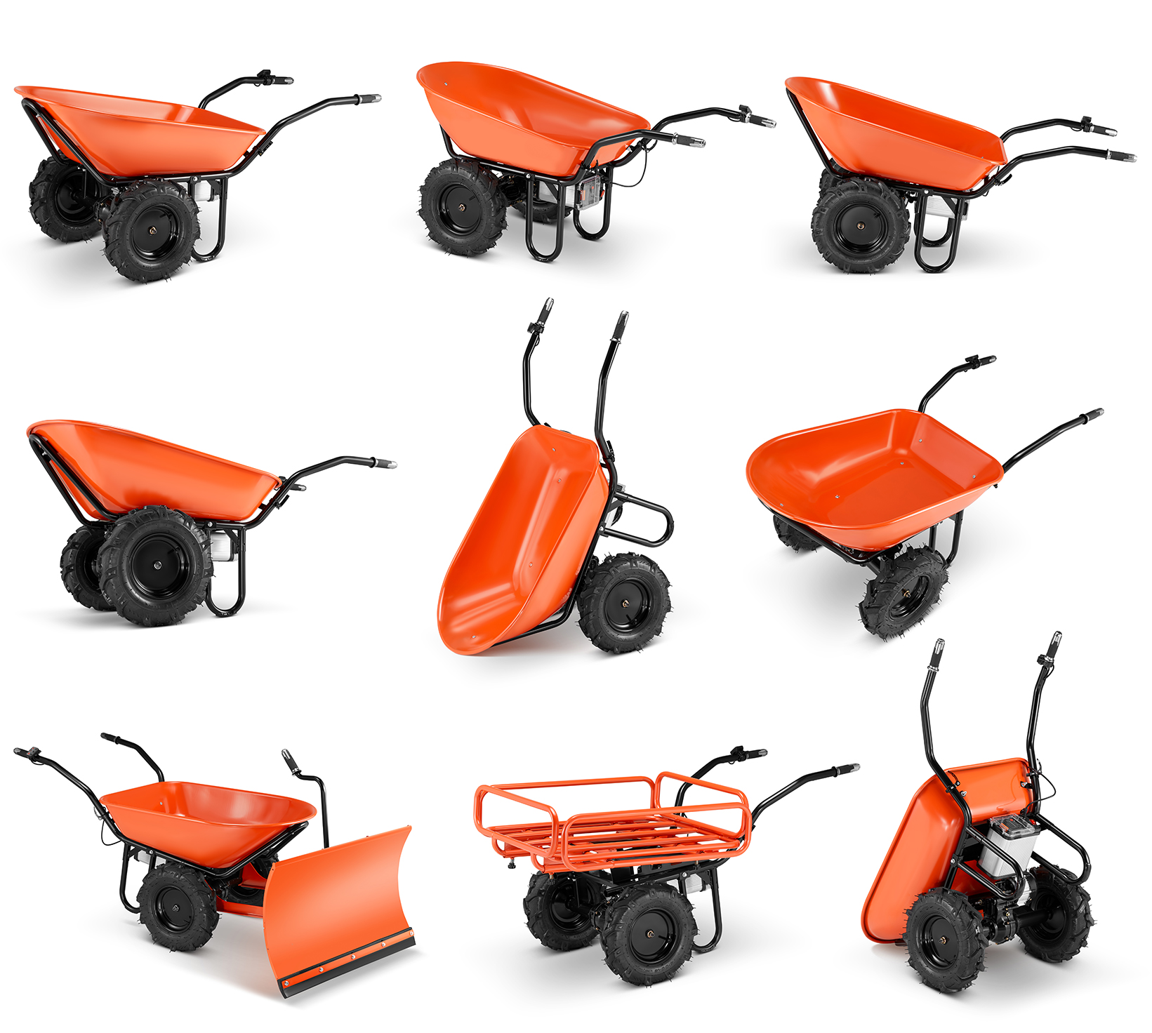 Taczka elektryczna budowlana koleba ogrodowa BAUMR-AG 3w1 120L 260kg 40V