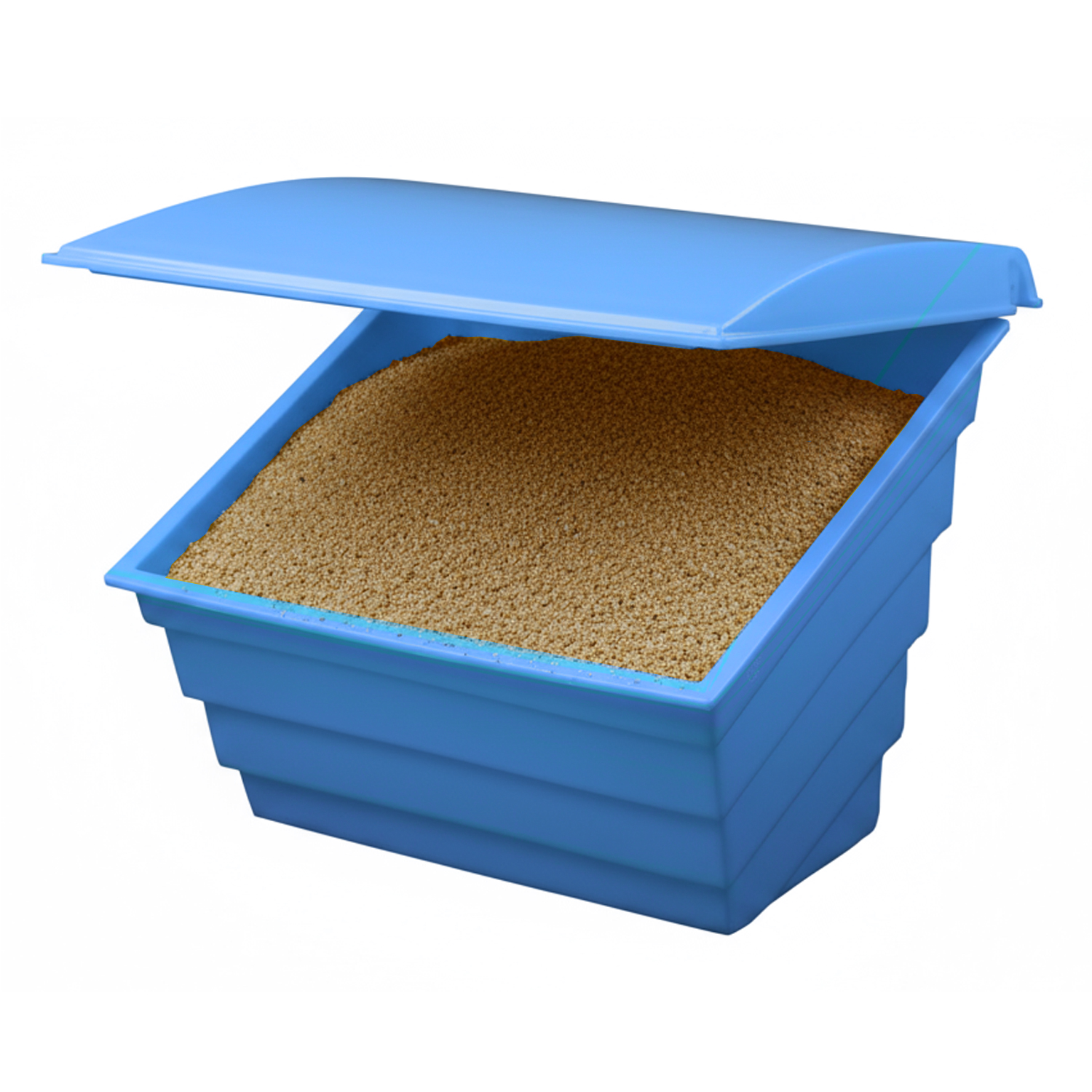 Pojemnik zbiornik skrzynia na piasek sól sorbent 90 L 120 kg niebieski