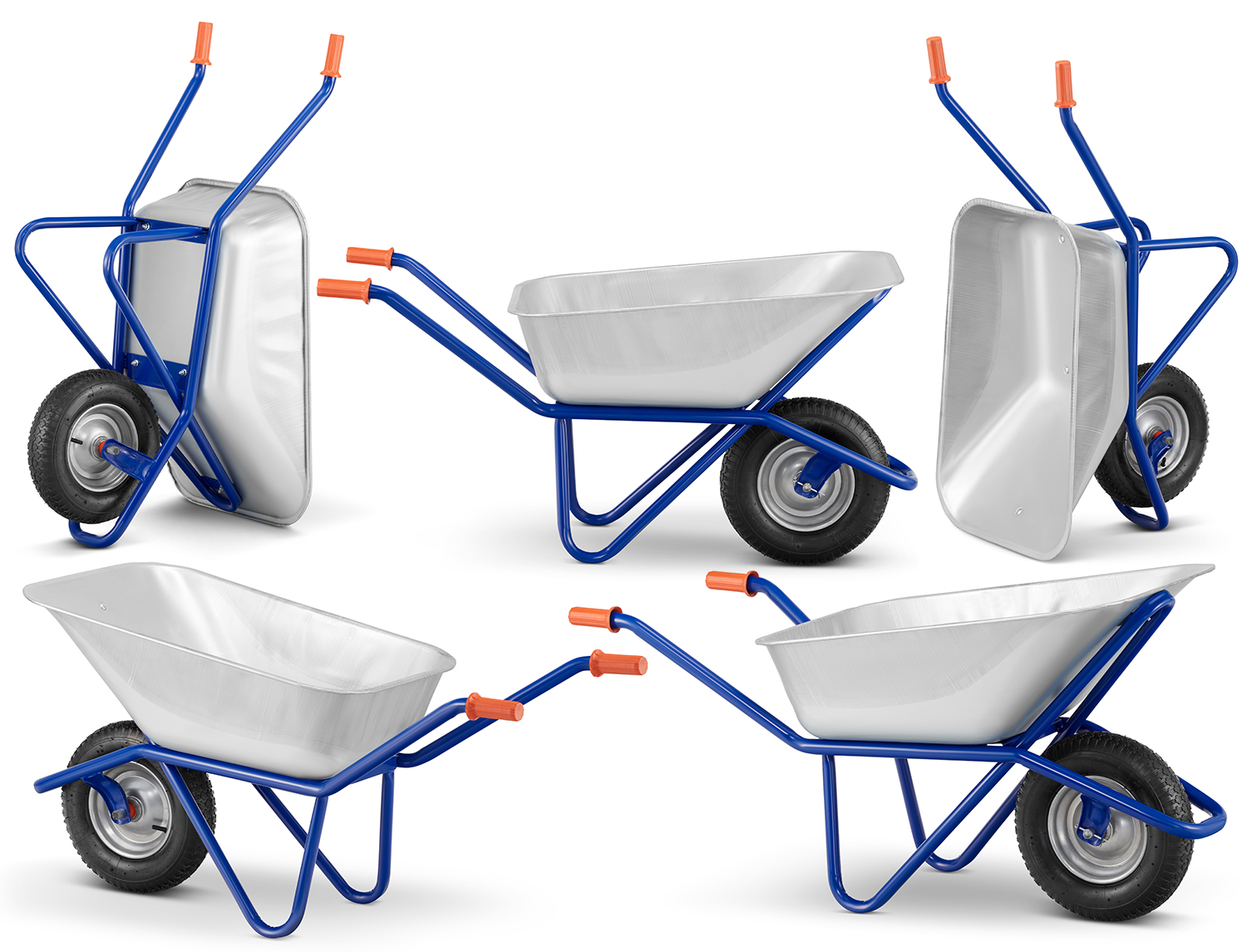 Taczka budowlana ogrodowa ocynkowana mocna KPGD-567 140 L / 210 kg