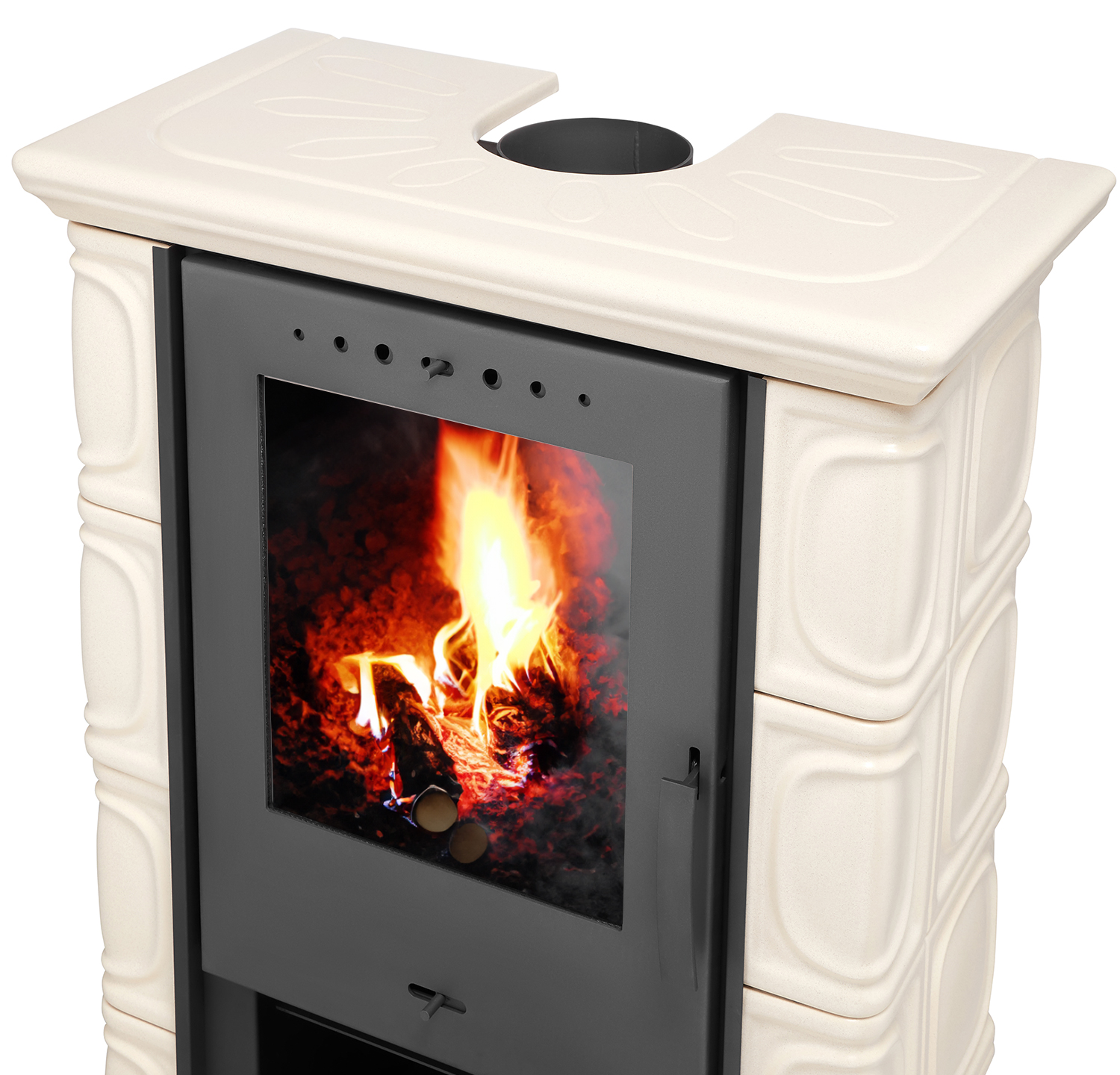 PIEC KAFLOWY kominek koza stalowy wkład ELDUR OLIVE