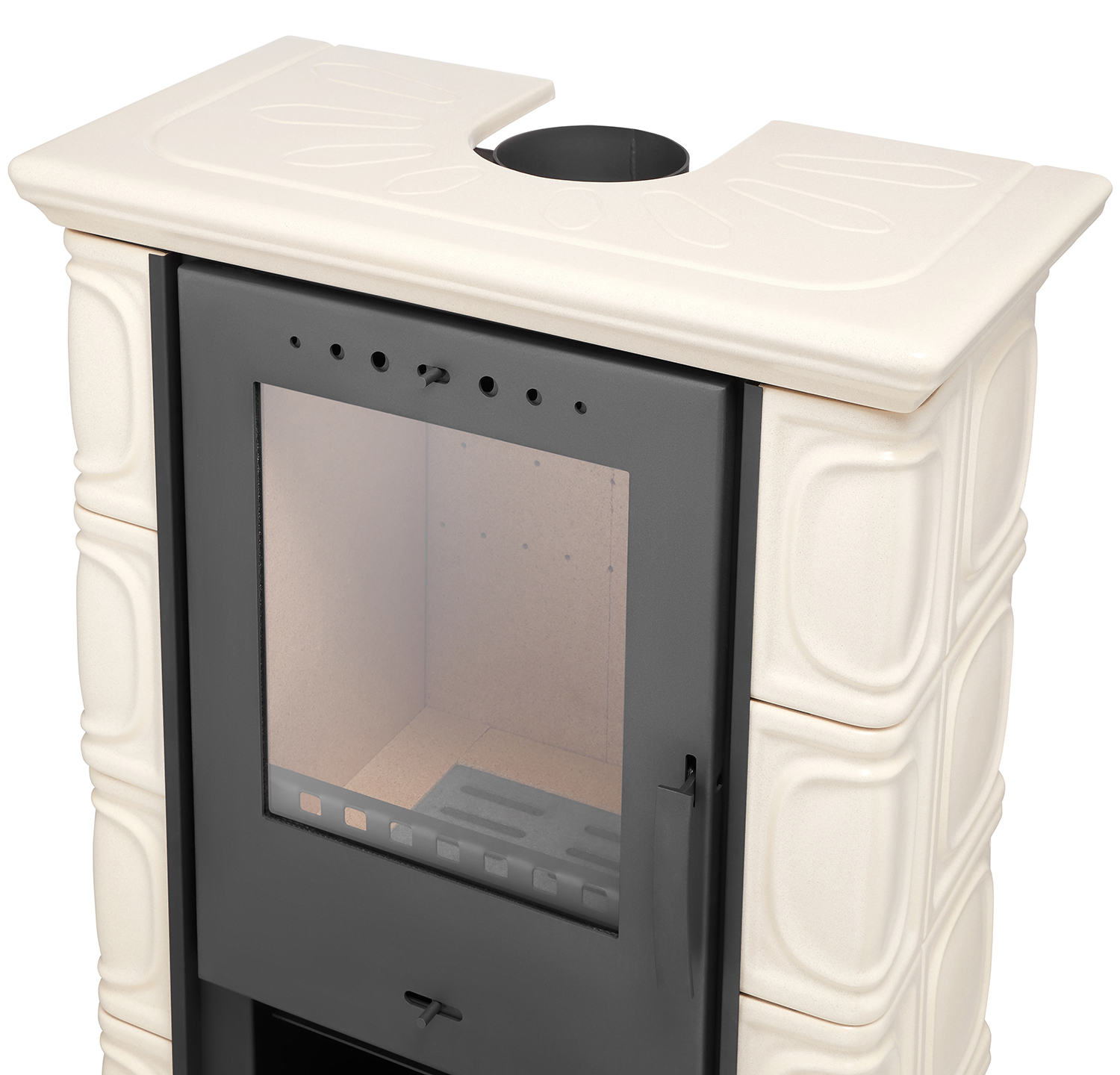 PIEC KAFLOWY kominek koza stalowy wkład ELDUR OLIVE