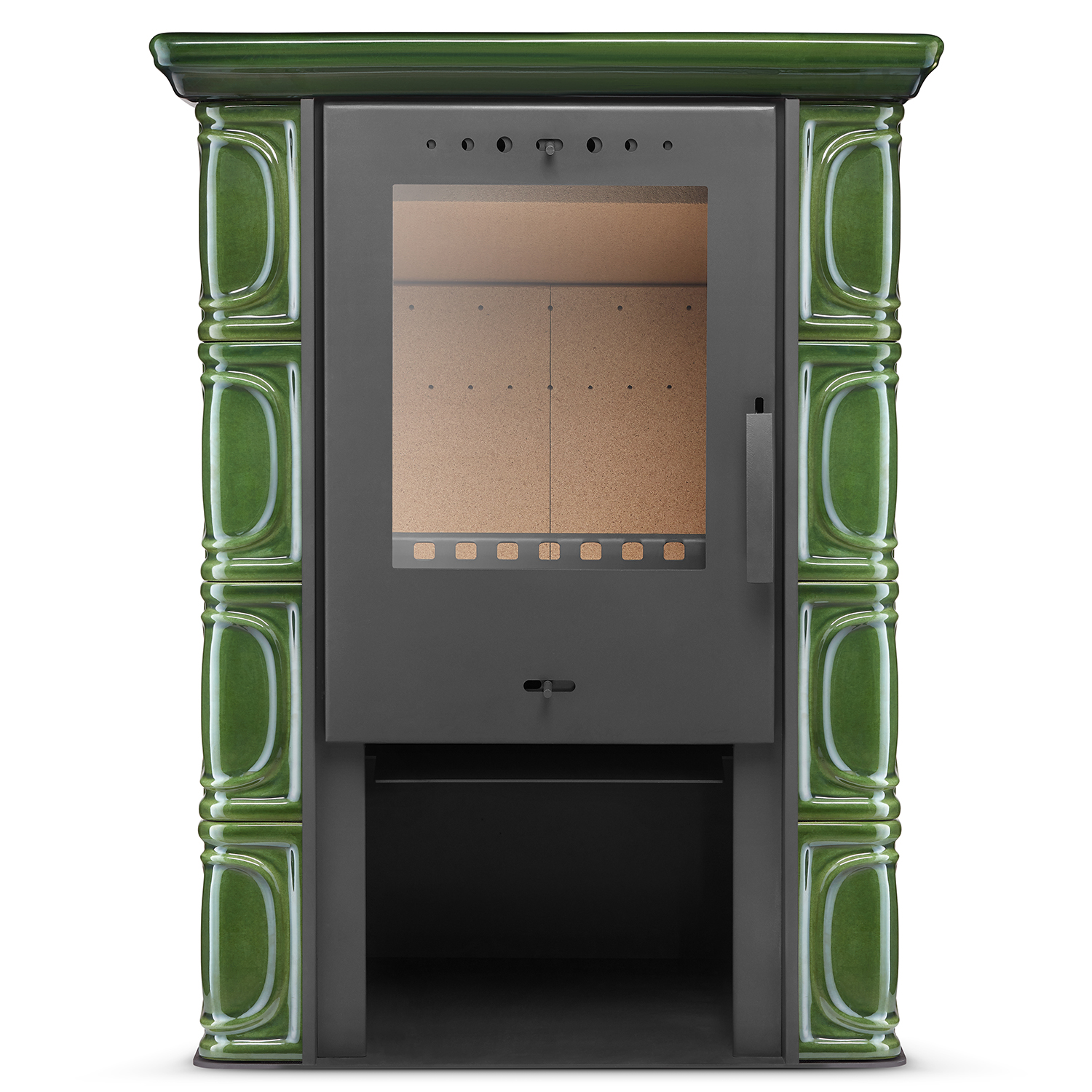 PIEC KAFLOWY kominek koza stalowy wkład ELDUR OLIVE