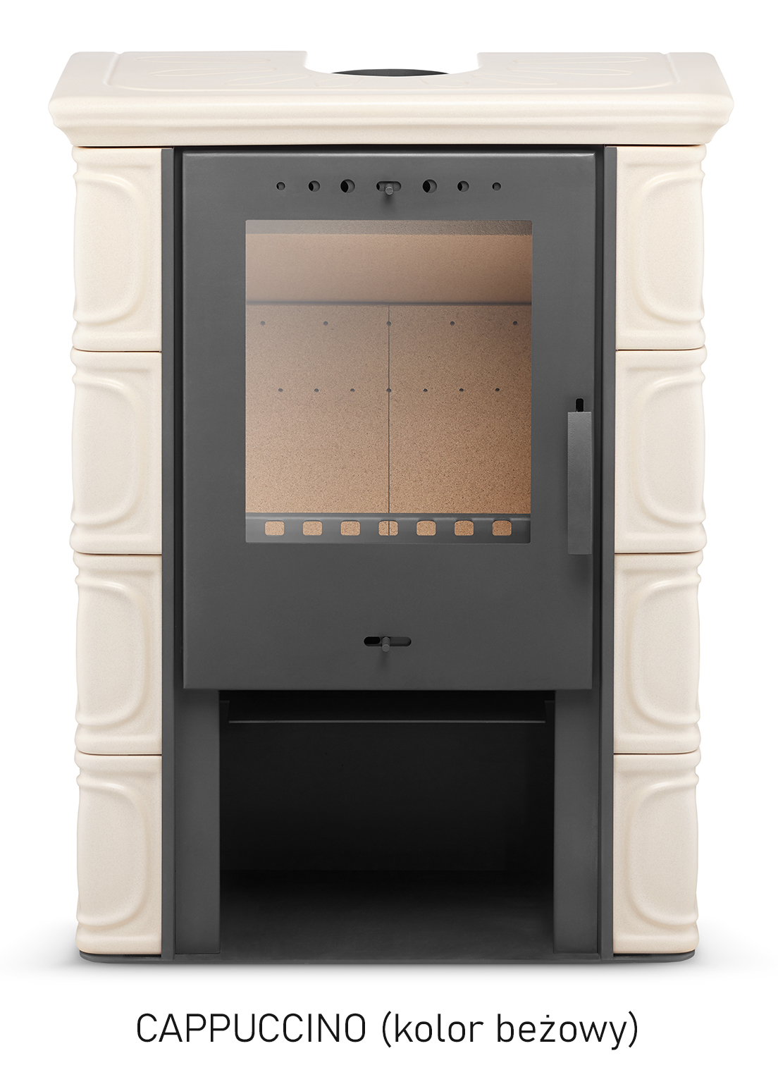 PIEC KAFLOWY kominek koza stalowy wkład ELDUR OLIVE