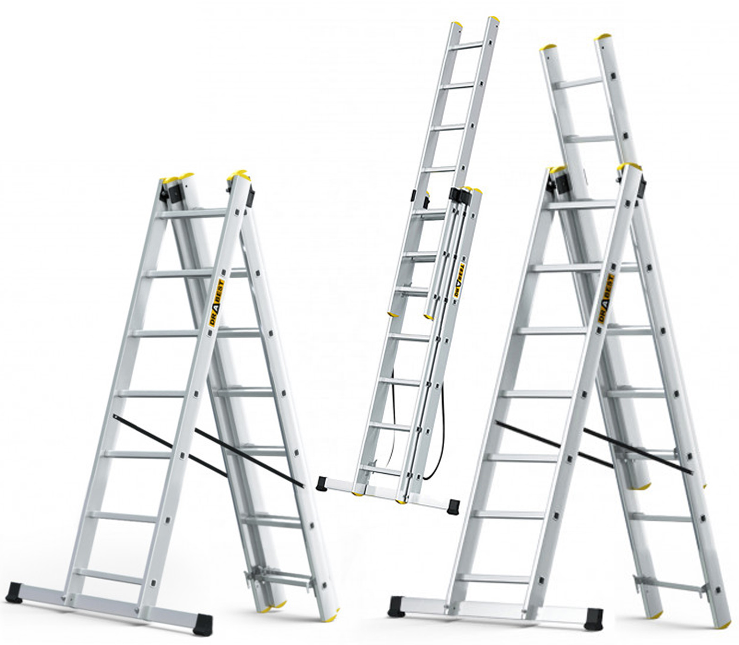 DRABINA ALUMINIOWA 3x6 PRO NA SCHODY DRABEST - archiwum Arena.pl