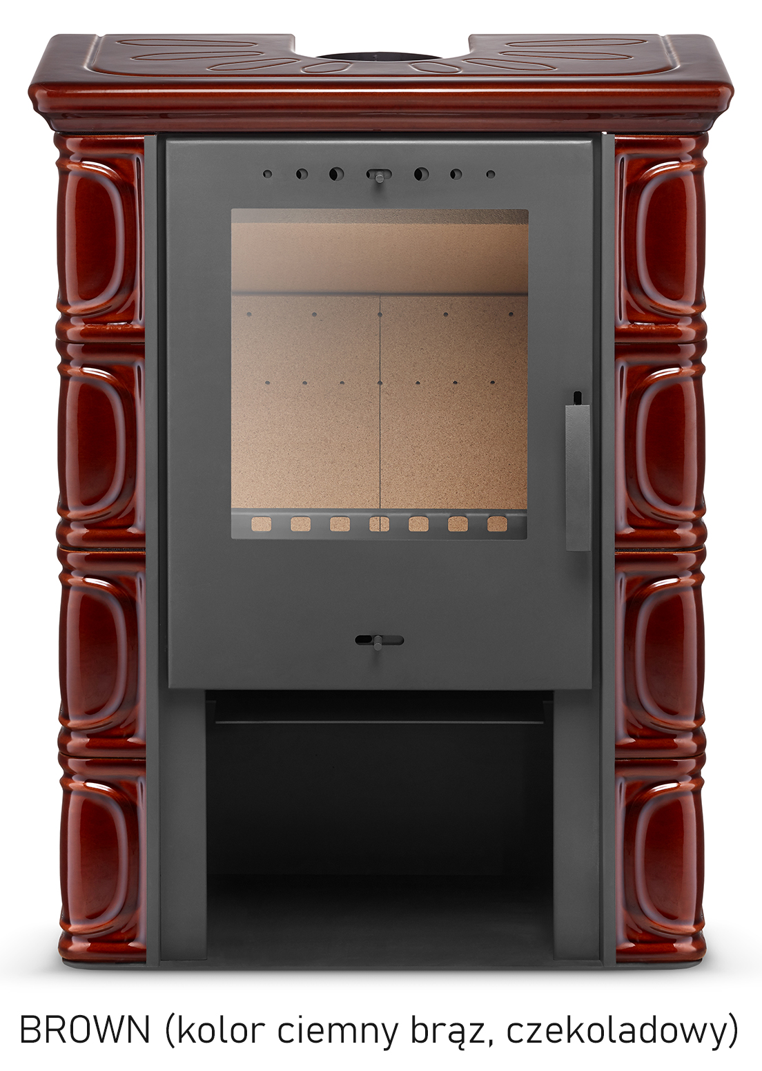 PIEC KAFLOWY kominek koza stalowy wkład ELDUR OLIVE