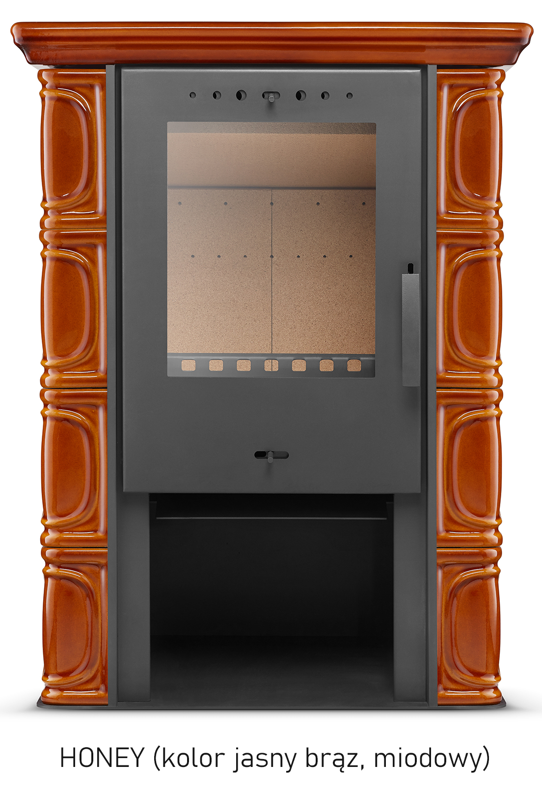 PIEC KAFLOWY kominek koza stalowy wkład ELDUR OLIVE