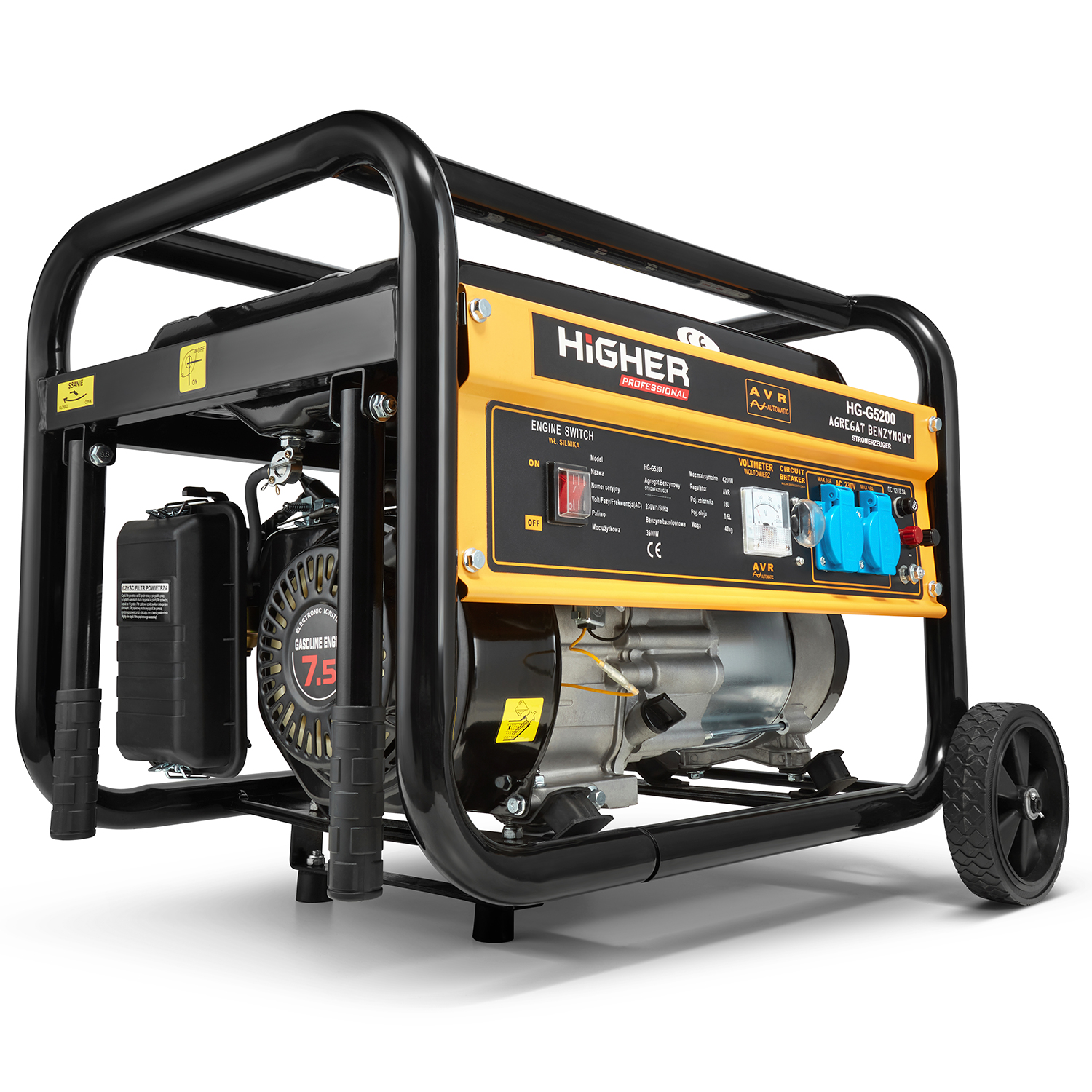 Agregat generator prądotwórczy HIGHER 4200W 7,5KM + 2 x olej