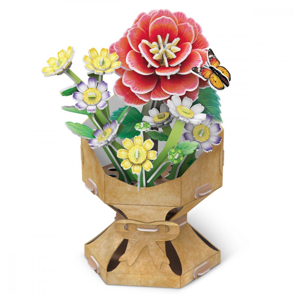 6944588233020 Puzzle 3D Flower bouquet - Camellias Cubic Fun | eBay UK