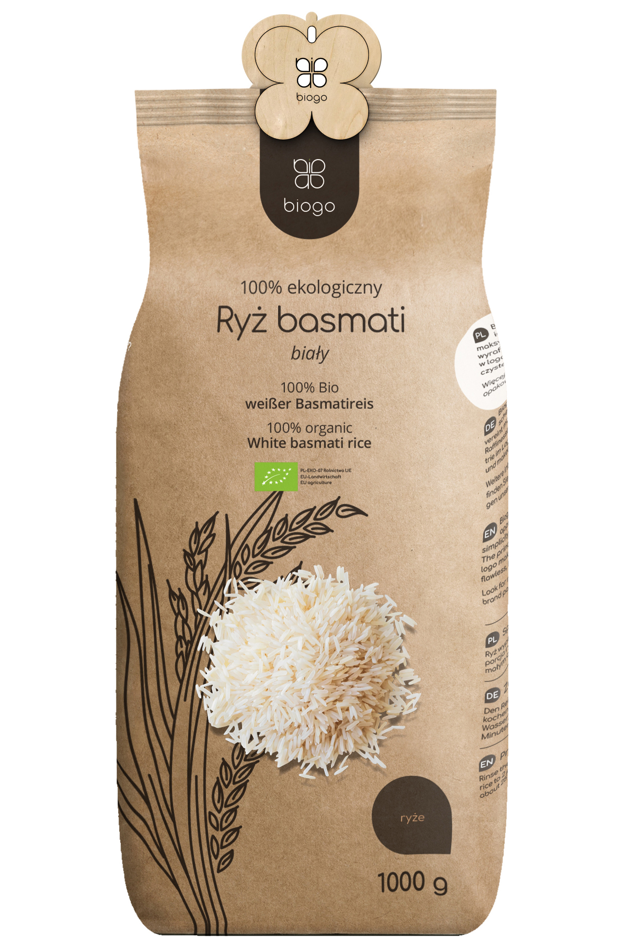 Ryż basmati BIOGO opakowanie
