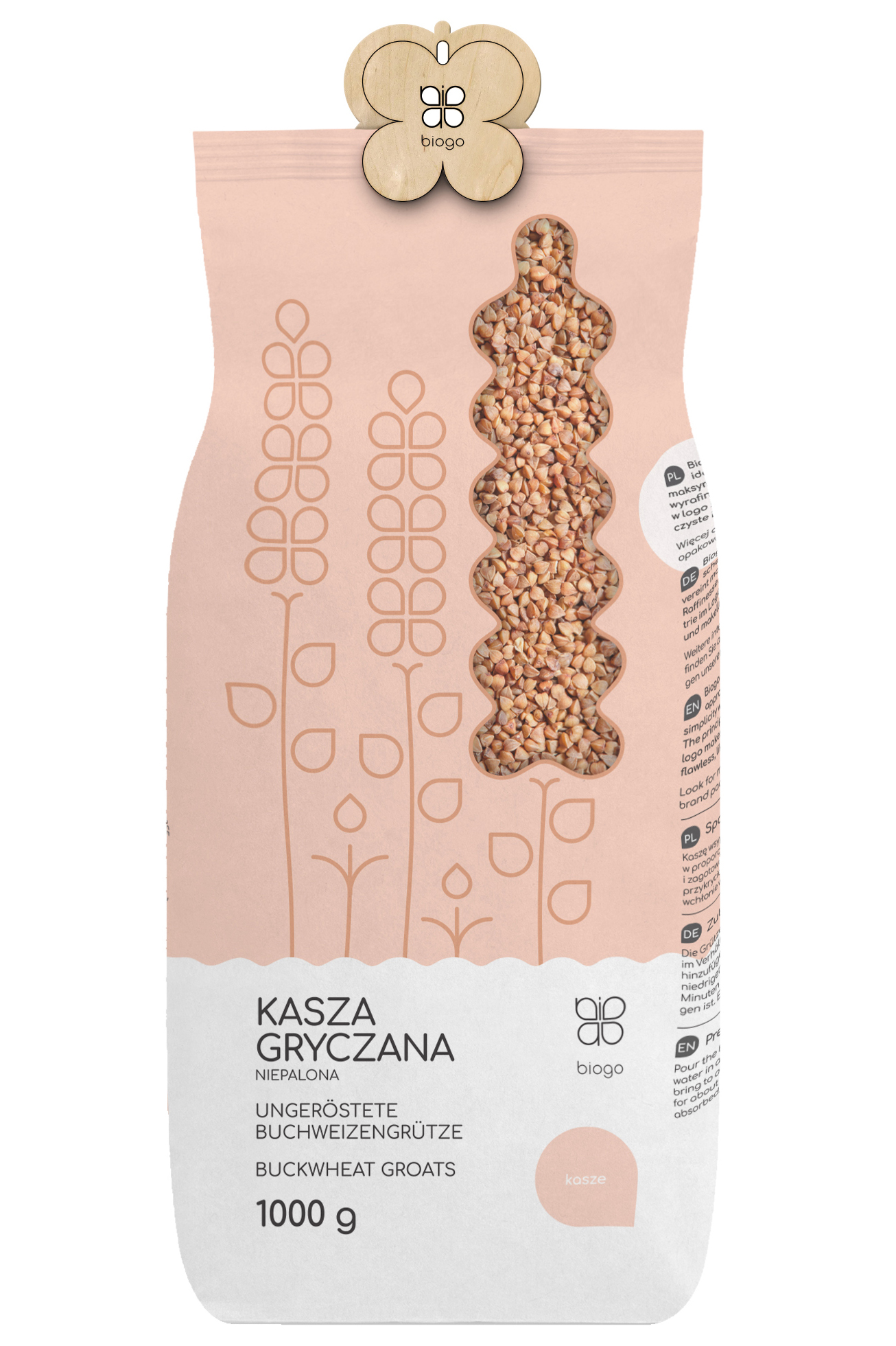 Kasza gryczana niepalona BIOGO front