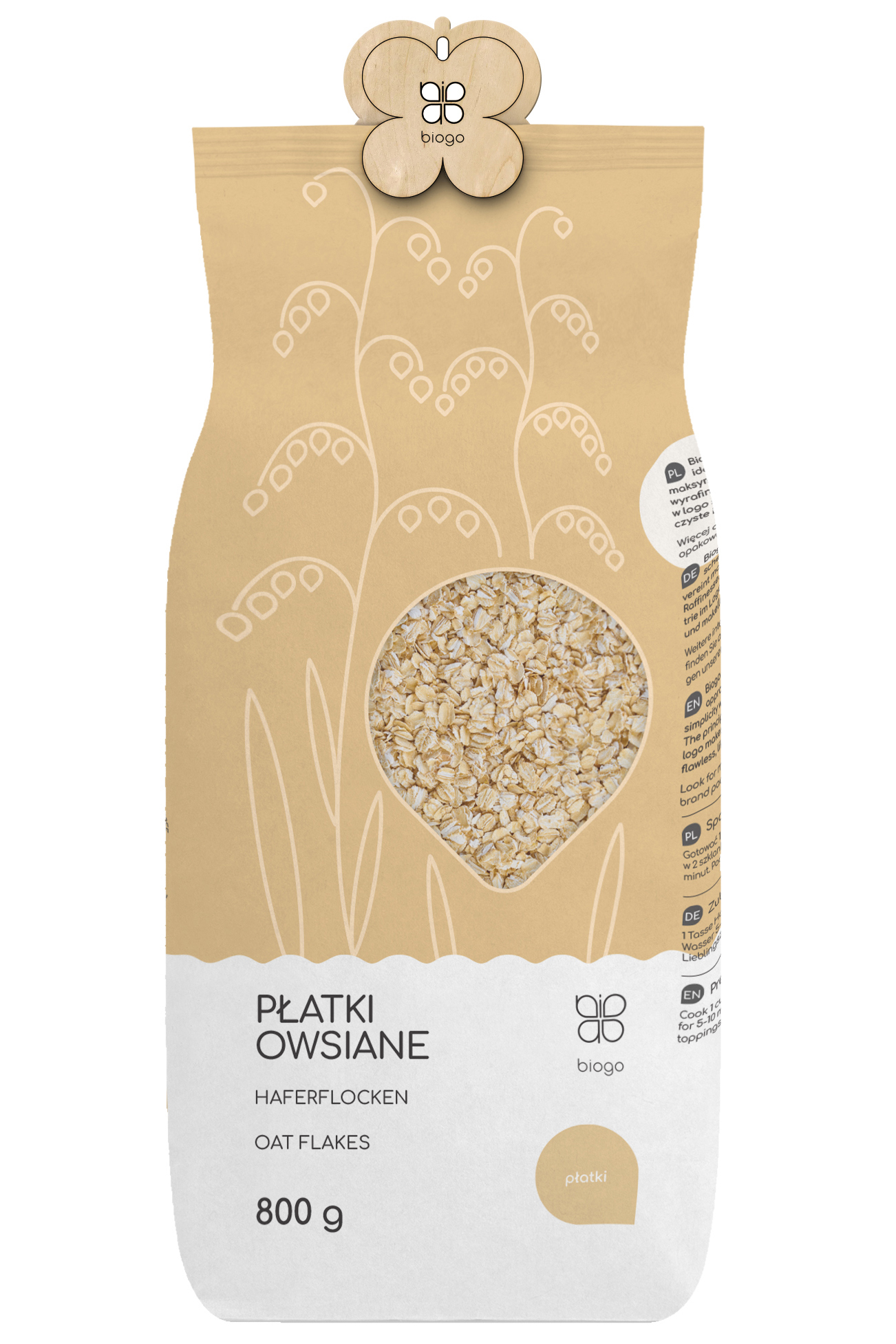 Płatki owsiane BIOGO front