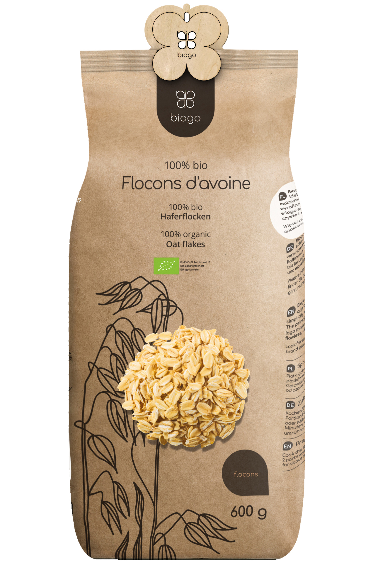 BIOGO oat flakes package