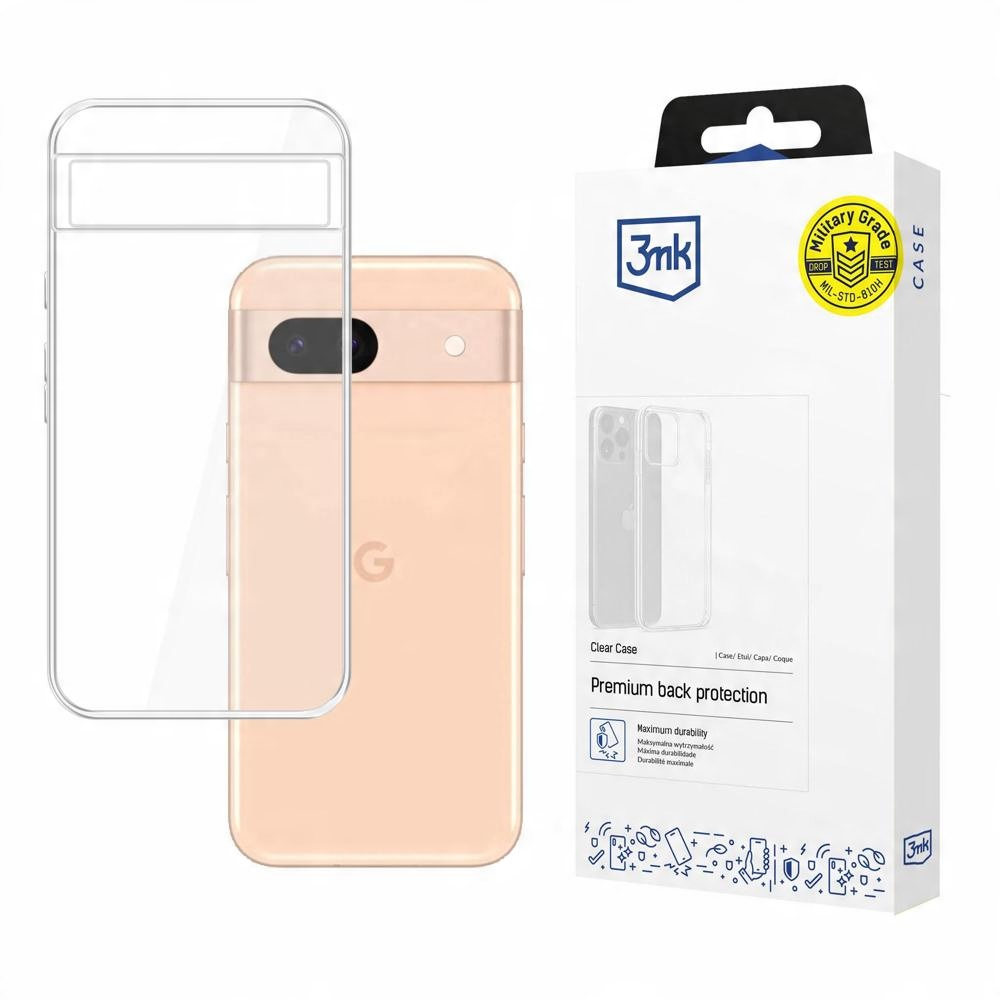 Silikonowe etui na Google Pixel 8A 5G - 3mk Clear Case