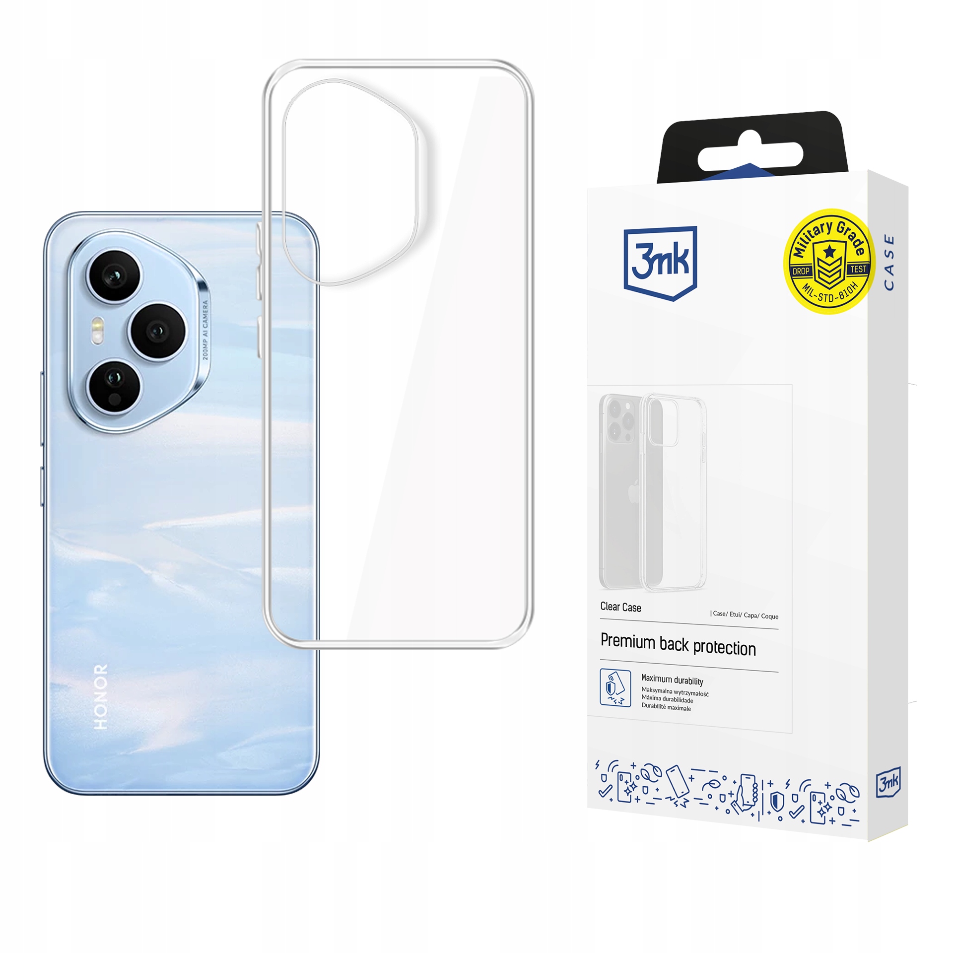 Silikonowe etui na Honor 400 PRO - 3mk Clear Case