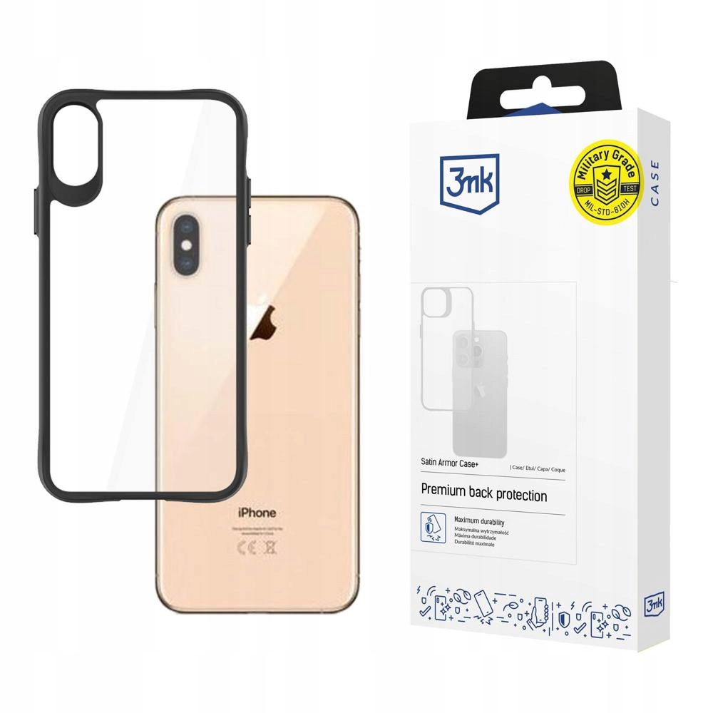 Satynowe etui na Apple iPhone Xs Max - 3mk Satin Armor Case+
