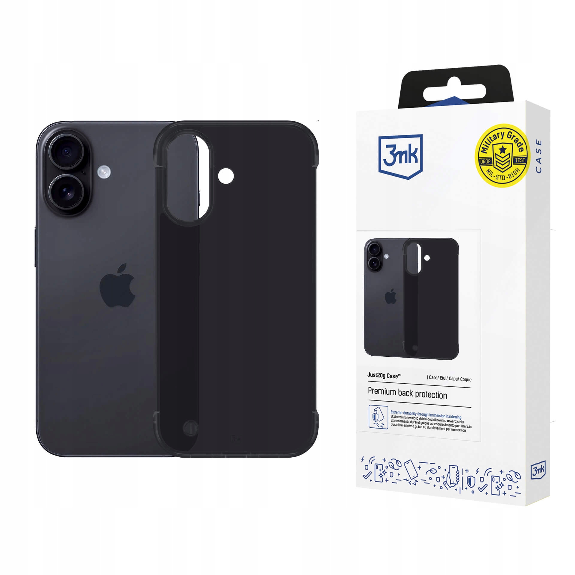 Ultralekkie etui na Apple iPhone 16 - 3mk Just20g Matt Case