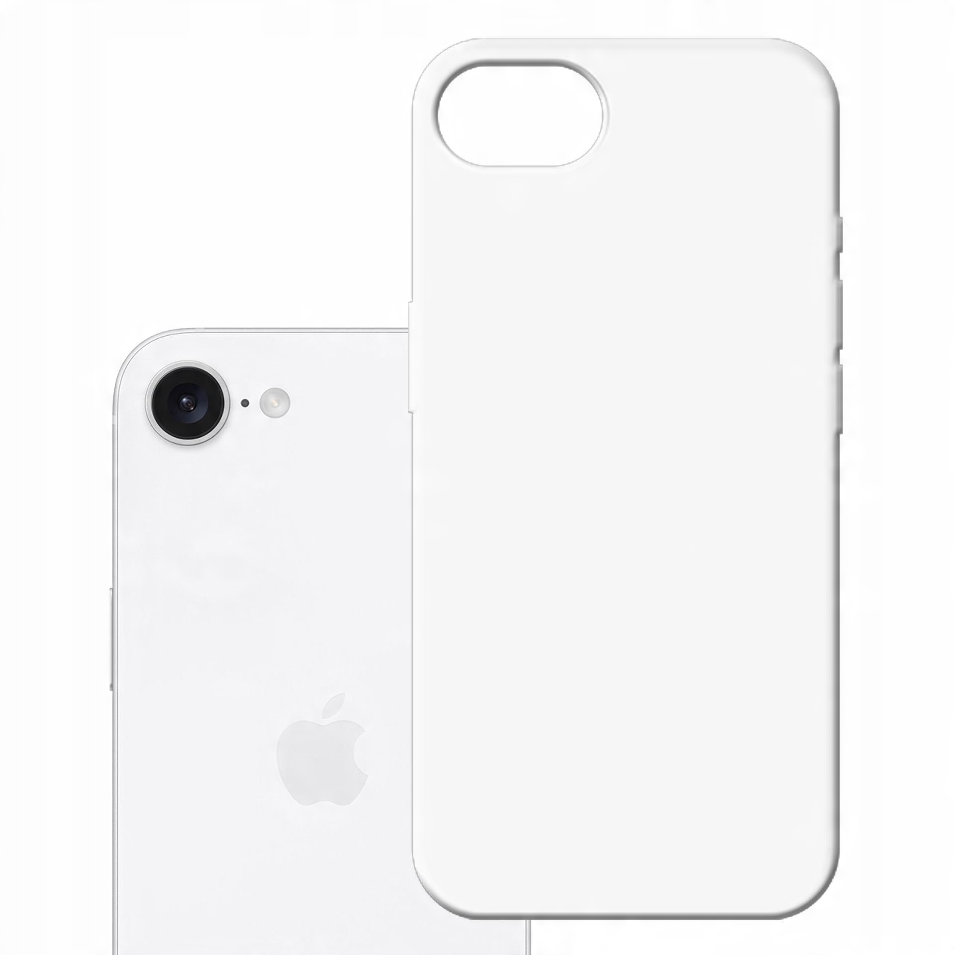 Białe etui z MagSafe case na tył do Apple iPhone 16E 3mk HARDY MagSilicone