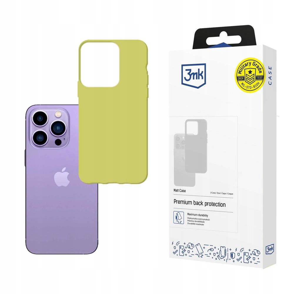 Matowe etui na Apple iPhone 14 Pro Max - 3mk Matt Case lime