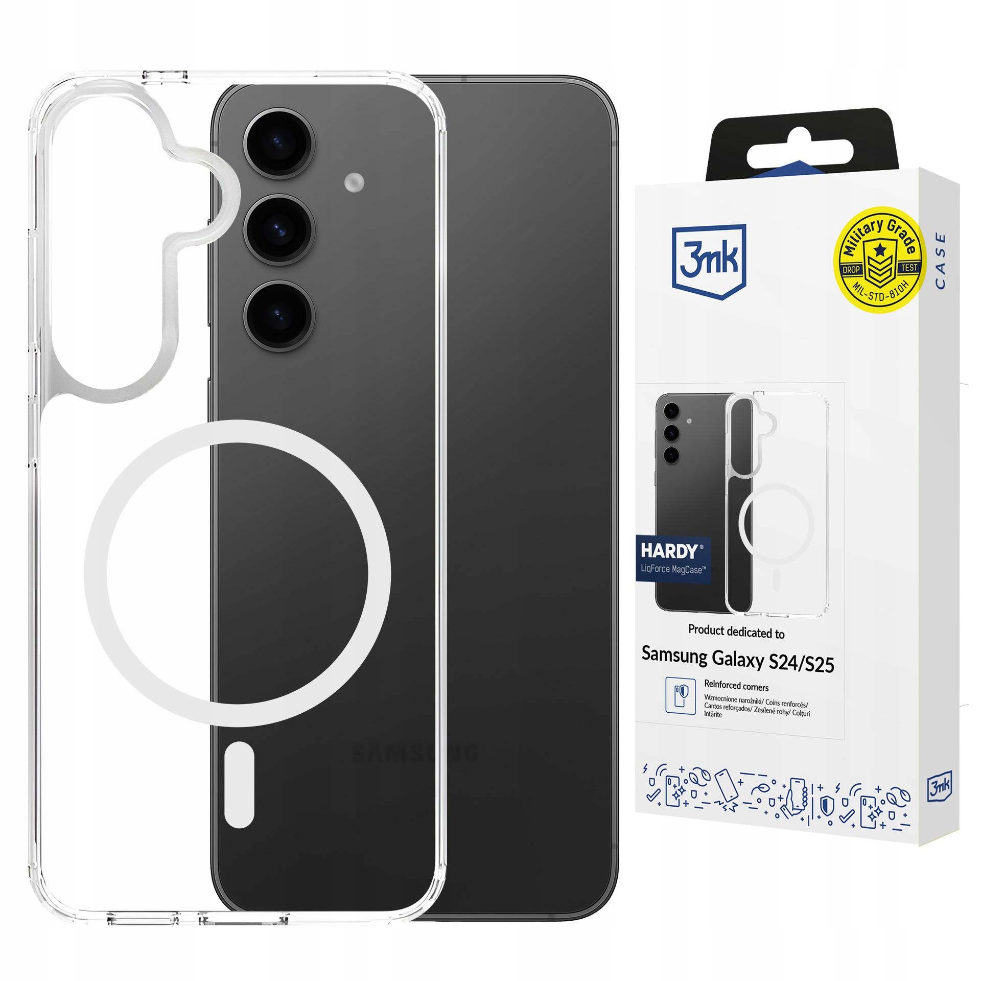 Pancerne etui z MagSafe 3mk LiqForce Mag Case na tył Samsung Galaxy S24 S25