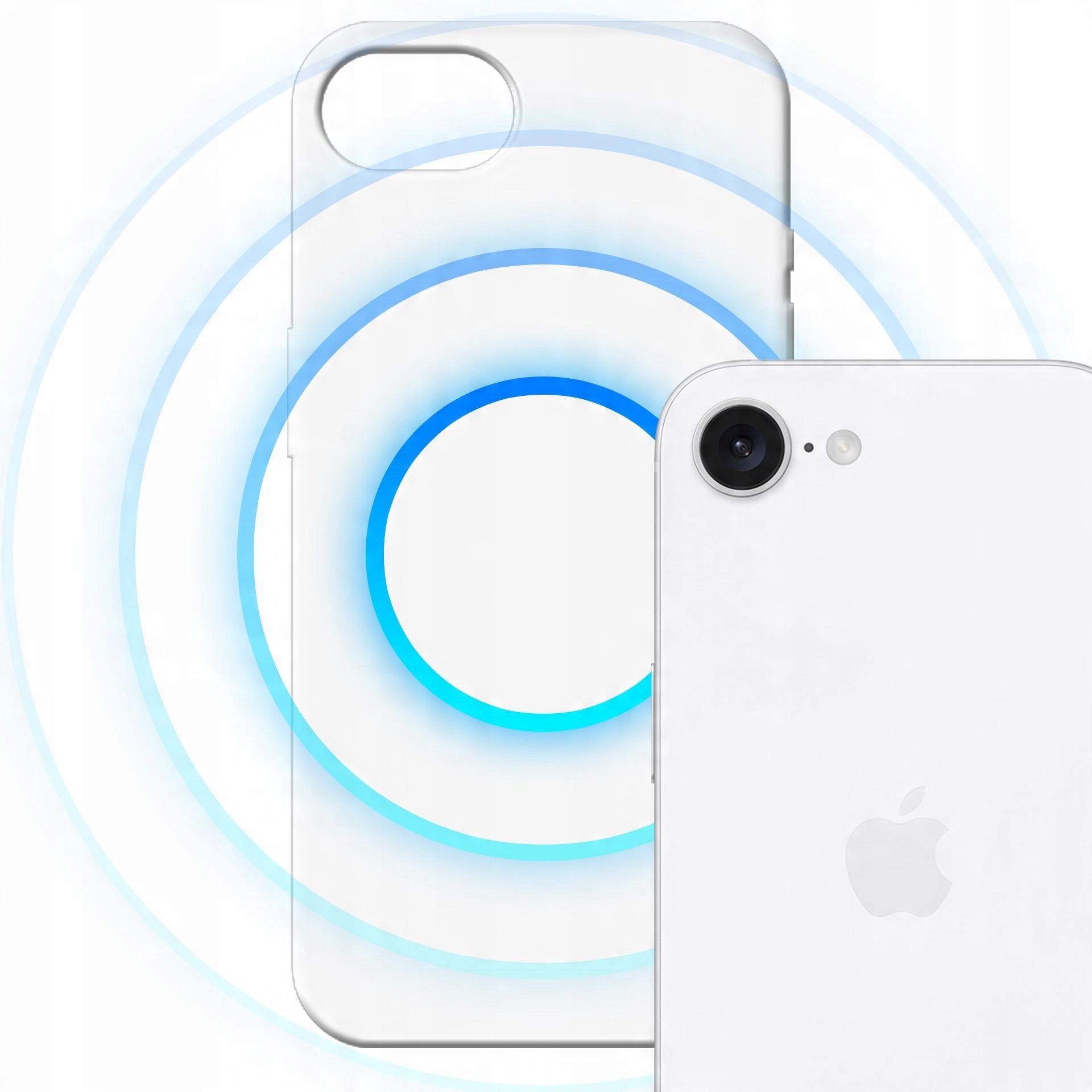 Białe etui z MagSafe case na tył do Apple iPhone 16E 3mk HARDY MagSilicone