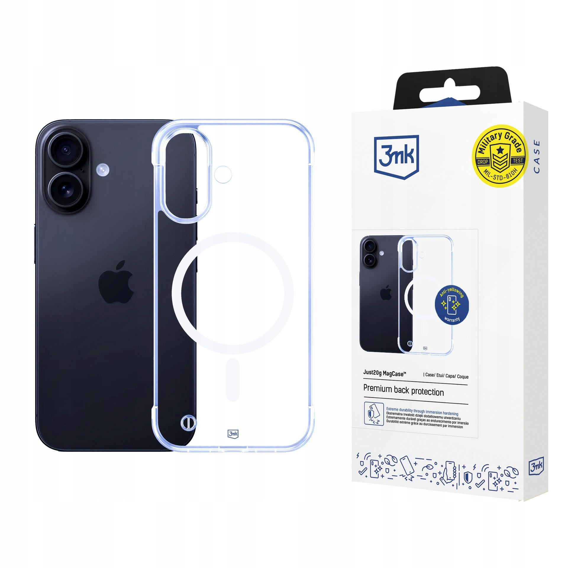 Ultralekkie etui na Apple iPhone 16 - 3mk Just20g MagCase