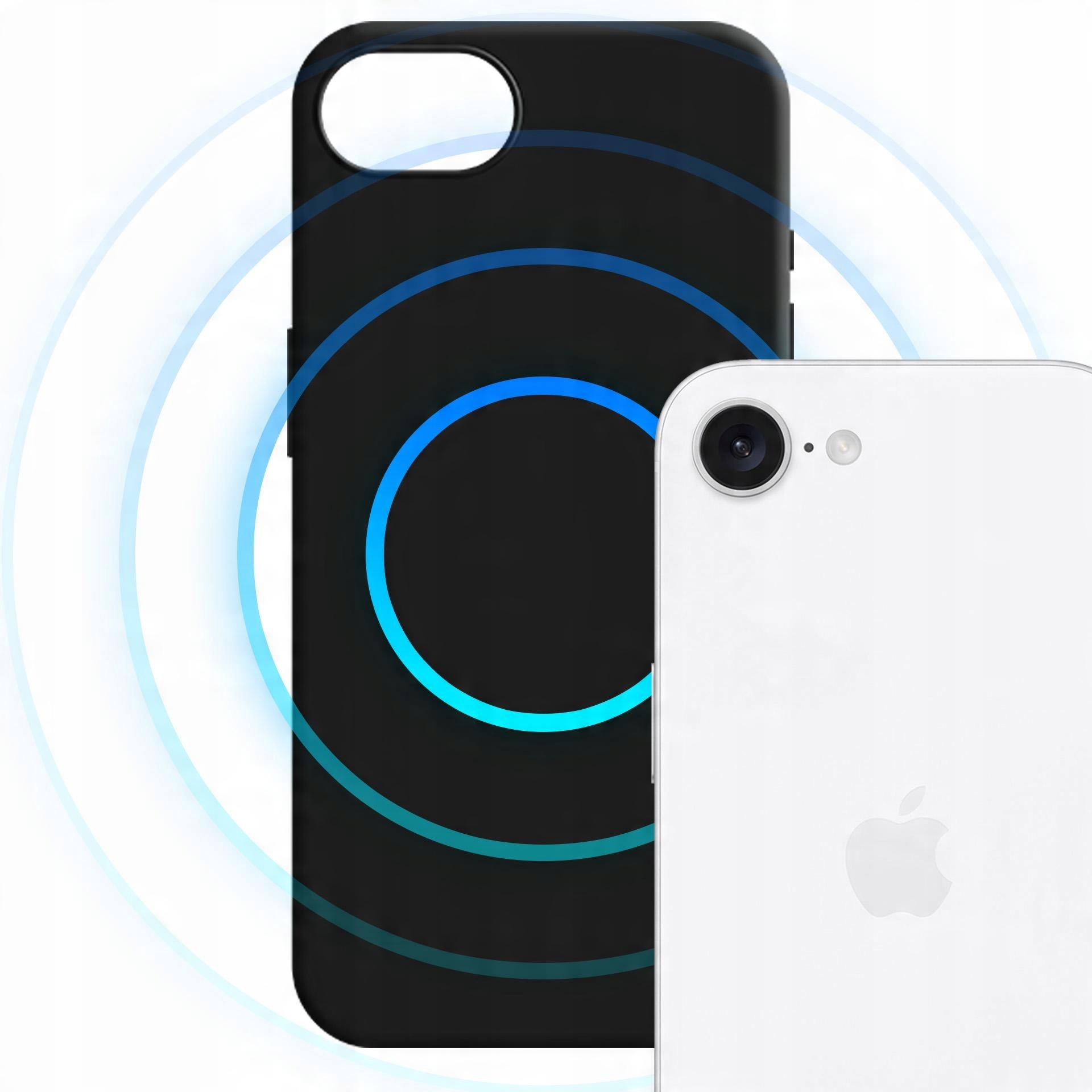 Czarne etui z MagSafe case na tył do Apple iPhone 16E 3mk HARDY MagSilicone