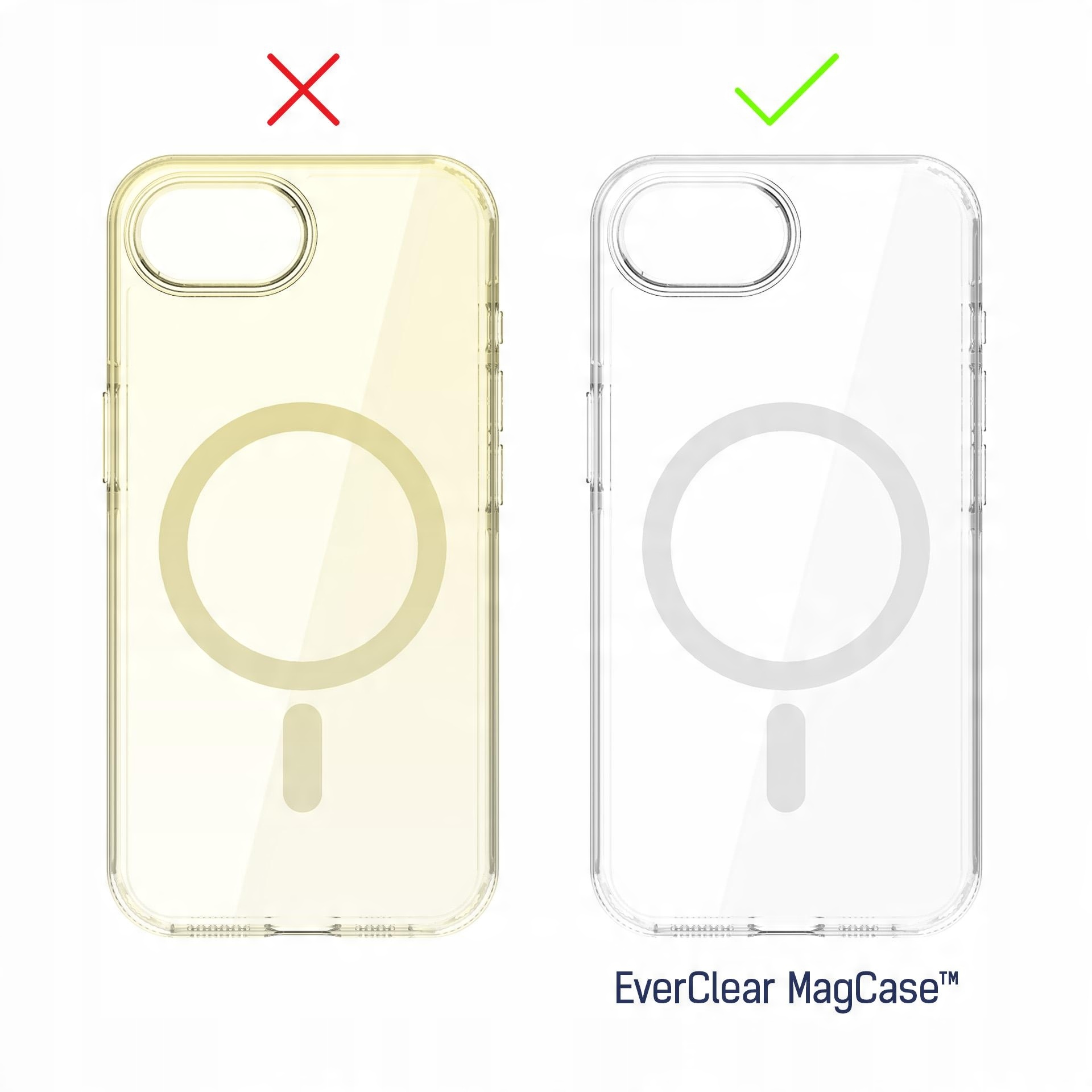Nieżółknące etui MagSafe na tył do Apple iPhone 16E 3mk EverClear Mag Case