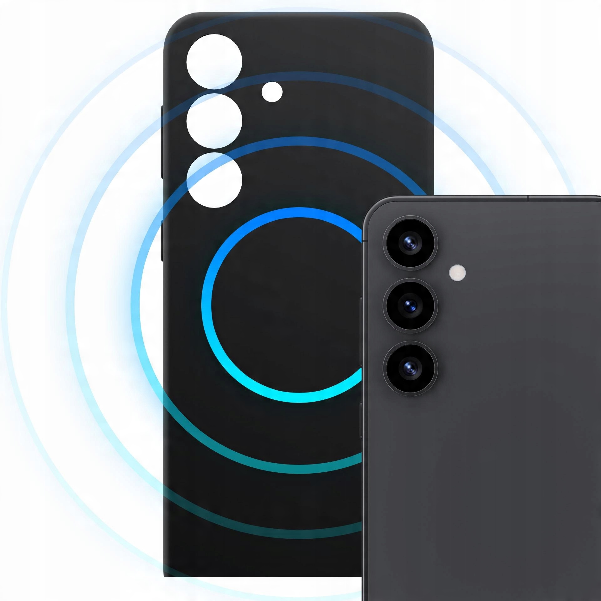 Czarne etui z MagSafe na tył do Samsung Galaxy S24 - 3mk HARDY MagSilicone