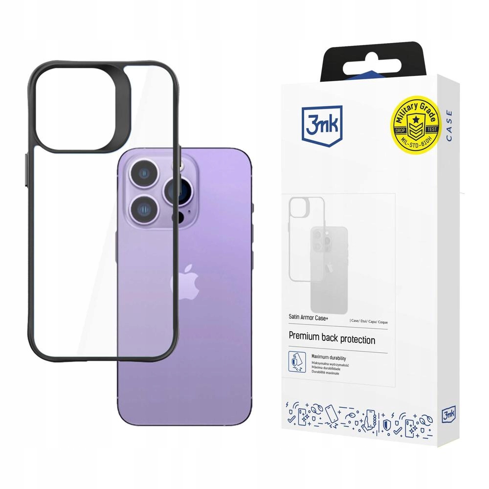 Satynowe etui na Apple iPhone 14 Pro Max - 3mk Satin Armor Case+