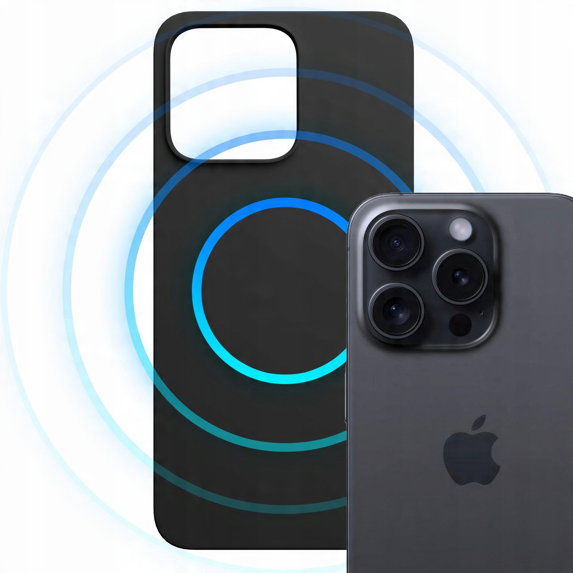 Czarne etui z MagSafe na tył Apple iPhone 16 Pro Max 3mk HARDY MagSilicone