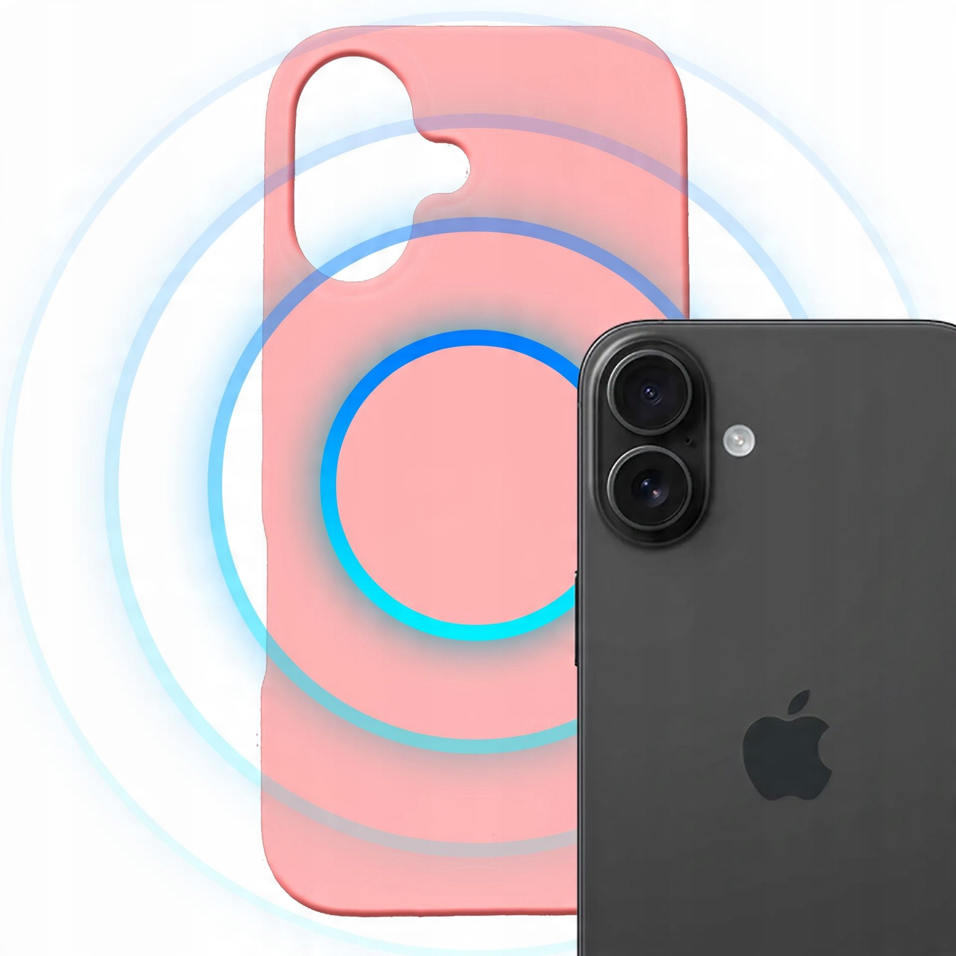 Różowe etui z MagSafe case na tył do Apple iPhone 16 3mk HARDY MagSilicone