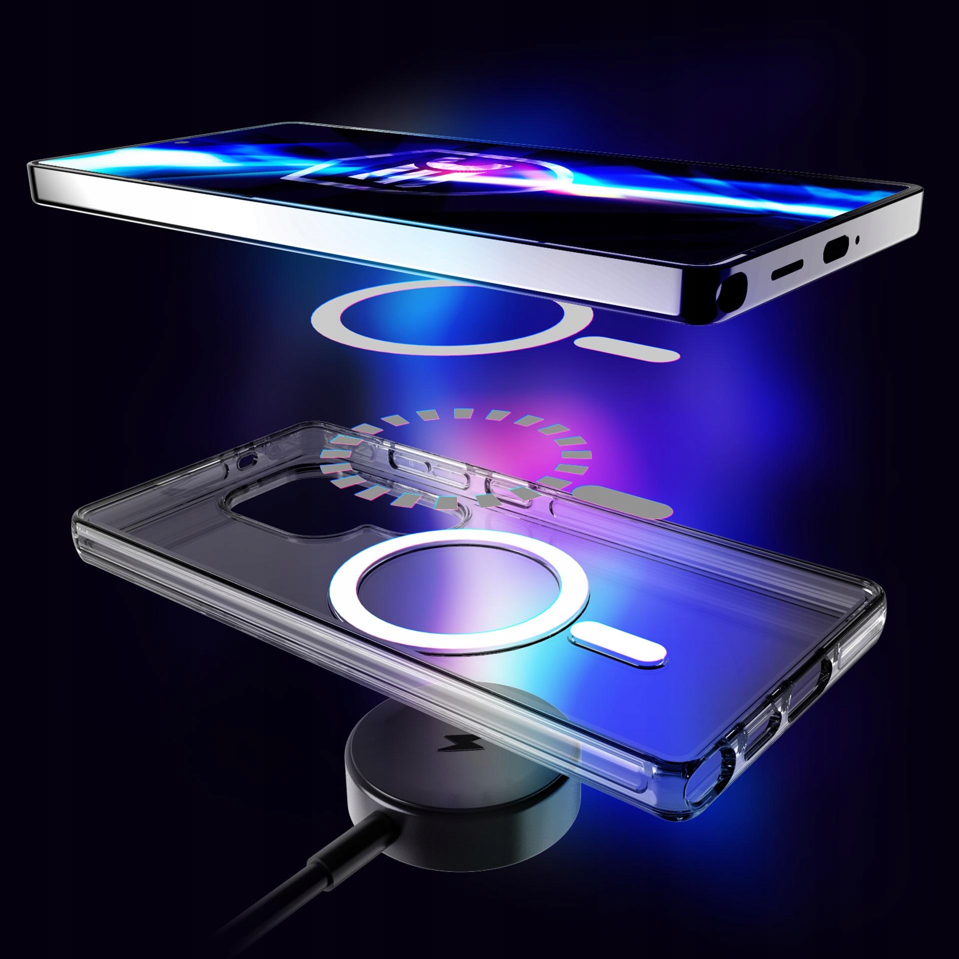 Nieżółknące etui MagSafe na tył Samsung Galaxy S25 Ultra 3mk EverClear Case