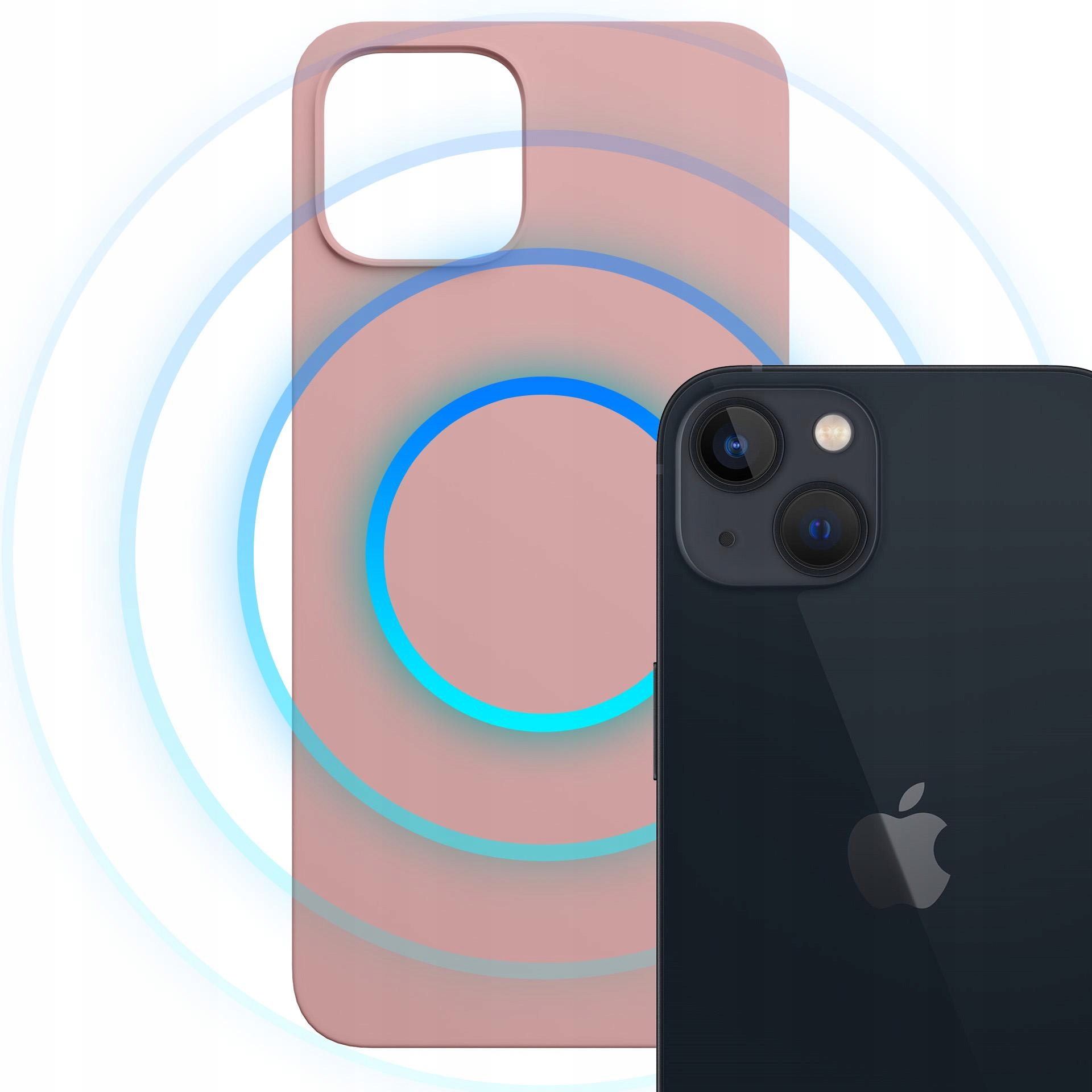 Różowe etui z MagSafe case na tył do Apple iPhone 15 3mk HARDY MagSilicone