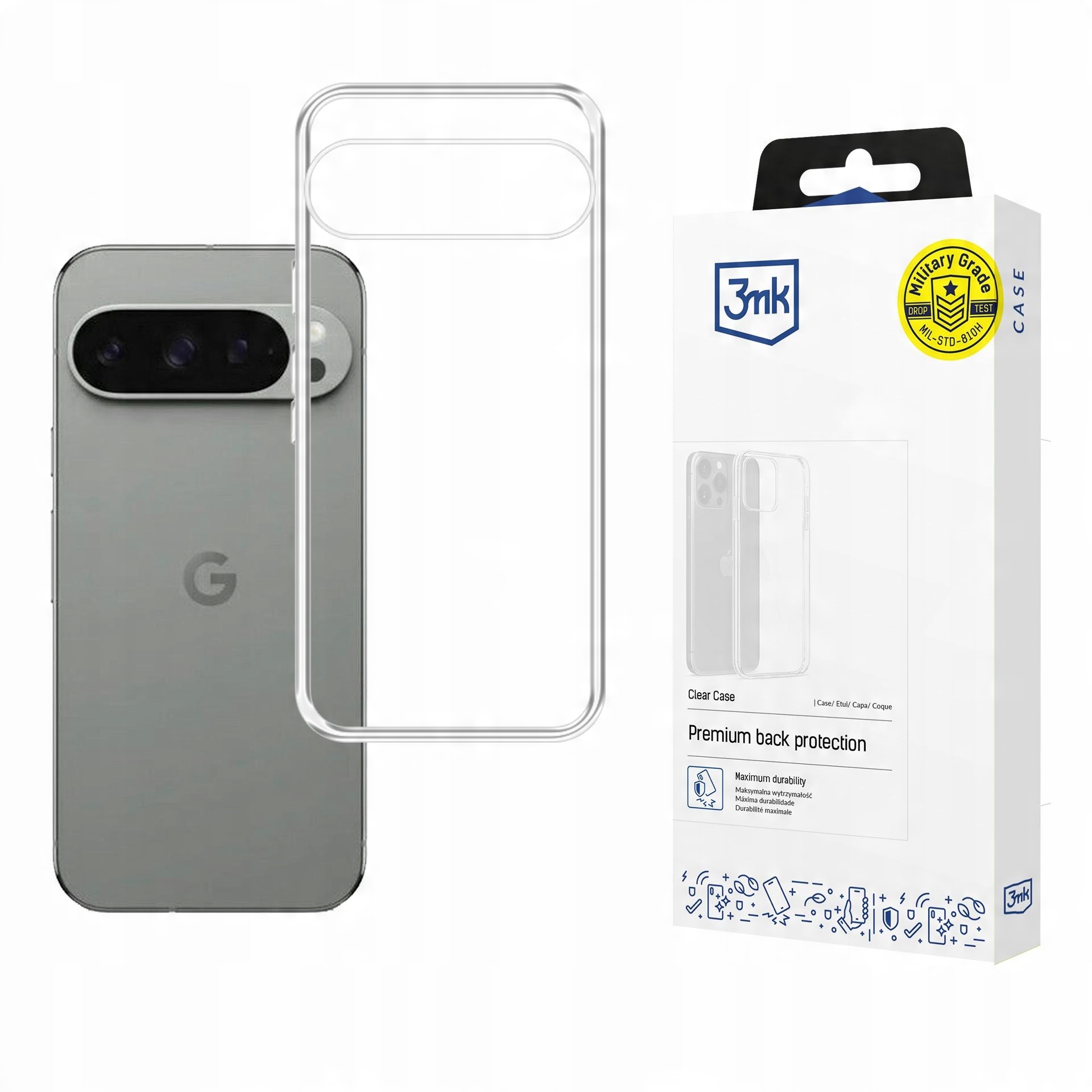 Silikonowe etui na Google Pixel 10/Google Pixel 10 Pro - 3mk Clear Case