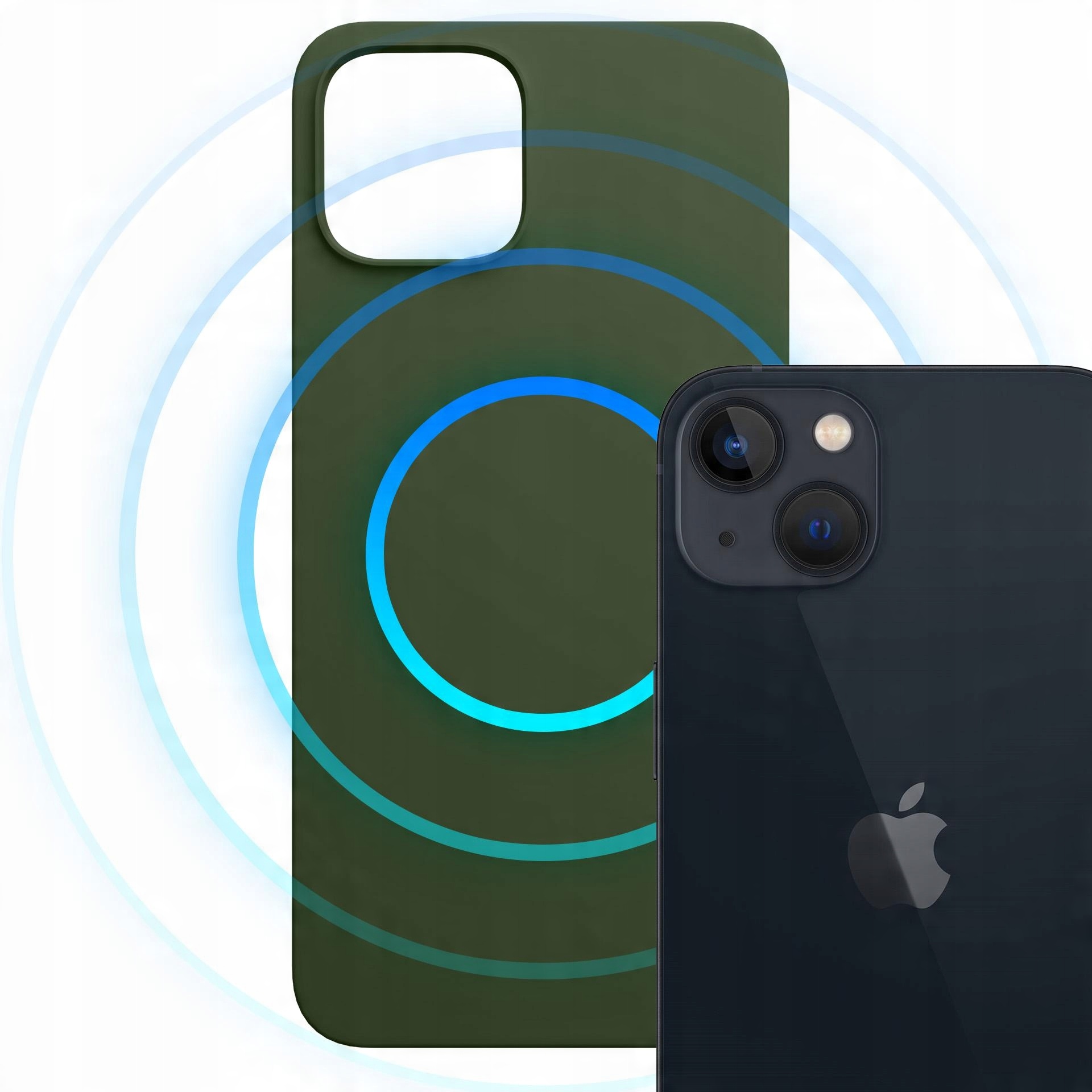 Zielone etui z MagSafe na tył do Apple iPhone 15 Plus 3mk HARDY MagSilicone