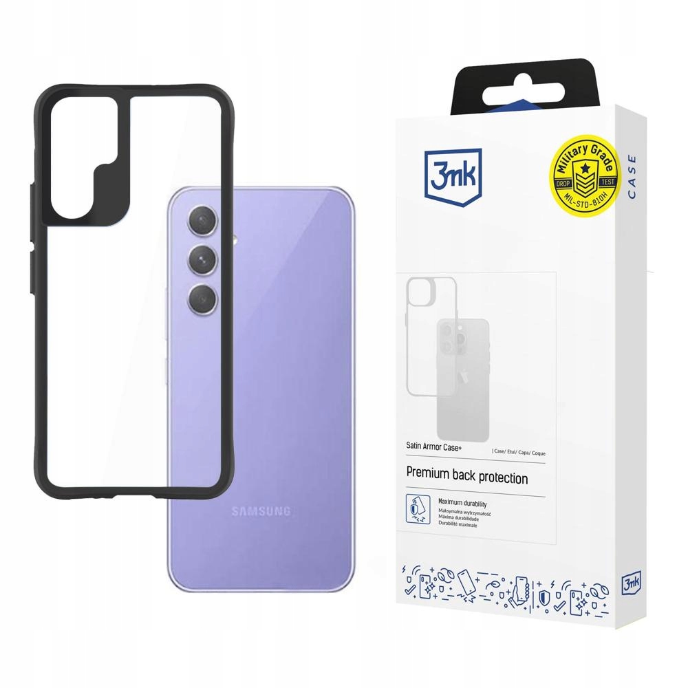 Satynowe etui na Samsung Galaxy A54 5G - 3mk Satin Armor Case+