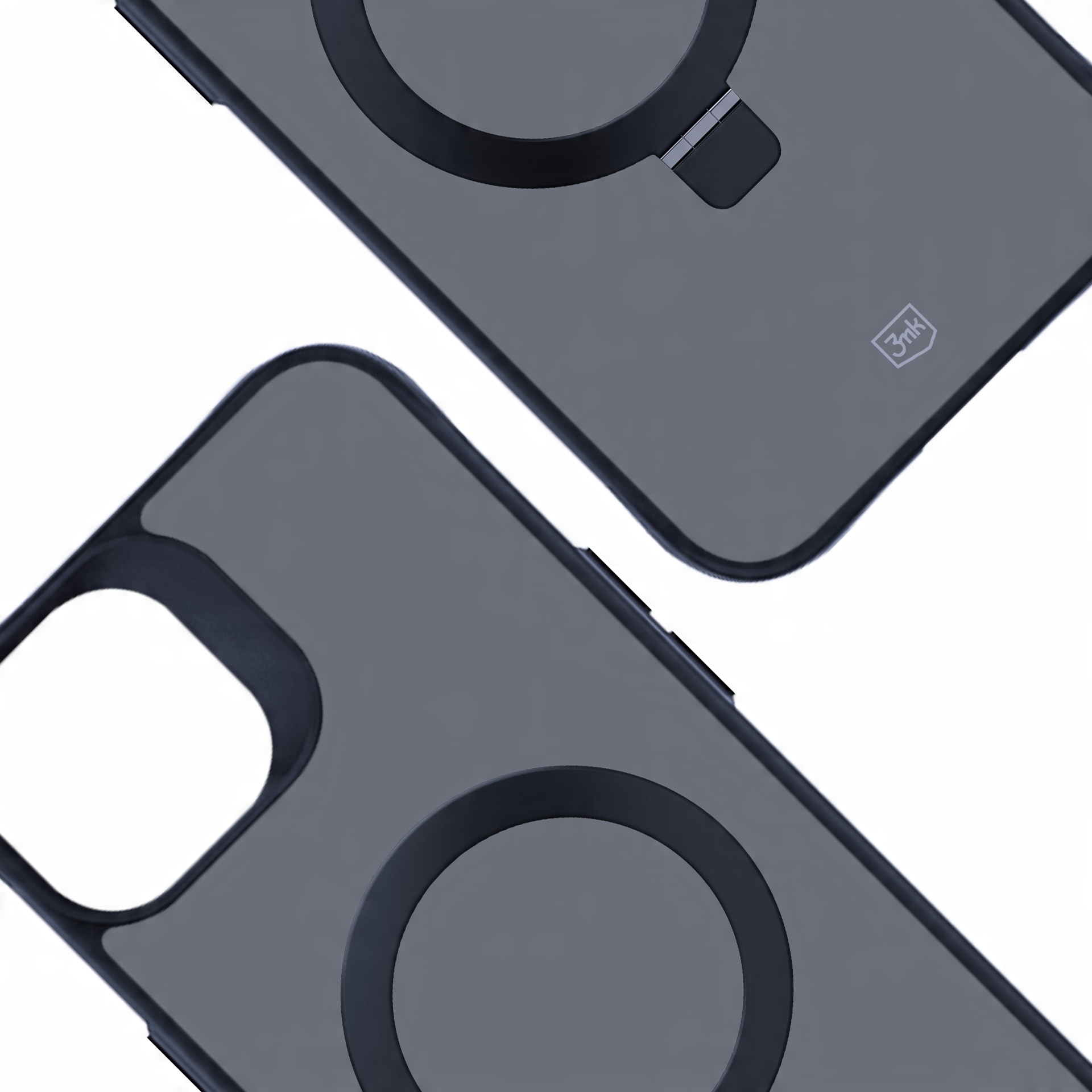 Etui z MagSafe na Apple iPhone 15 plus - 3mk Smoke Case Mag&Stand