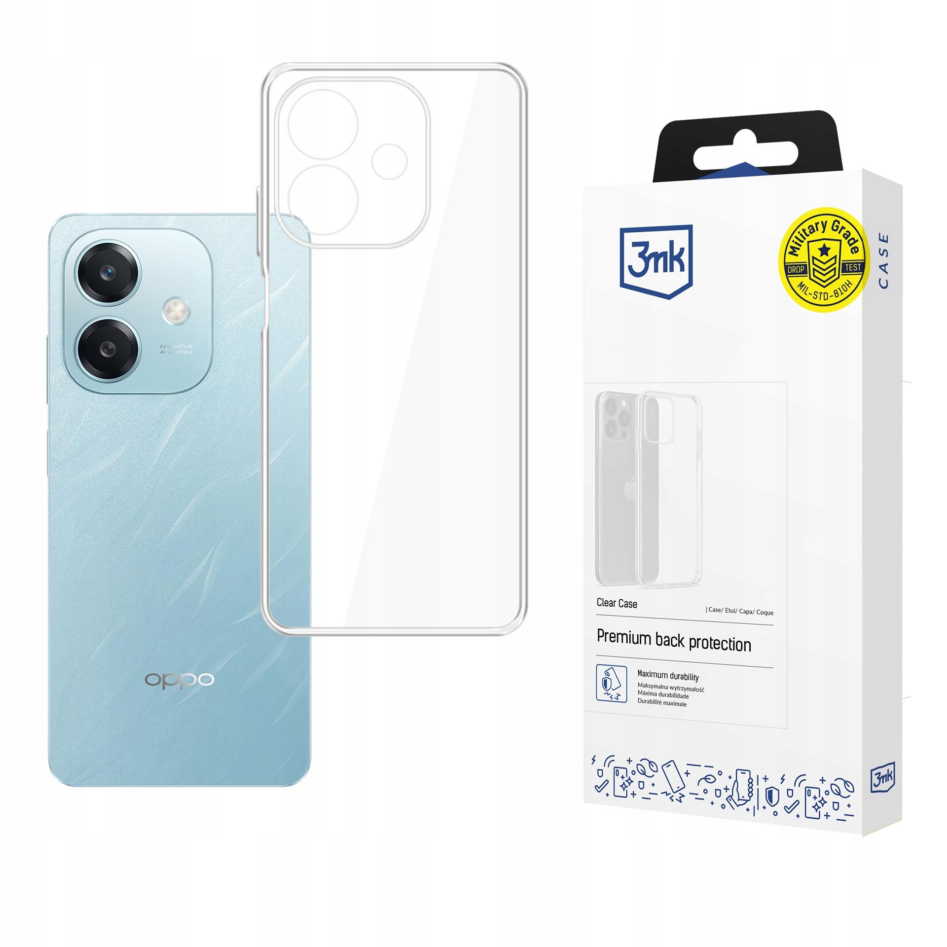 Silikonowe etui na Oppo A60 5G - 3mk Clear Case